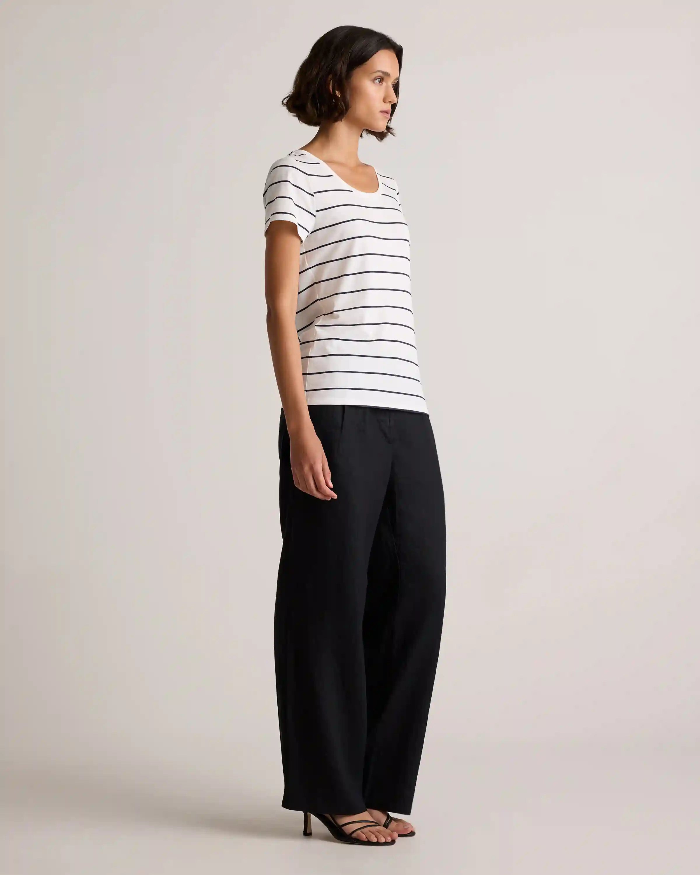 Cotton Modal Scoop Neck Tee