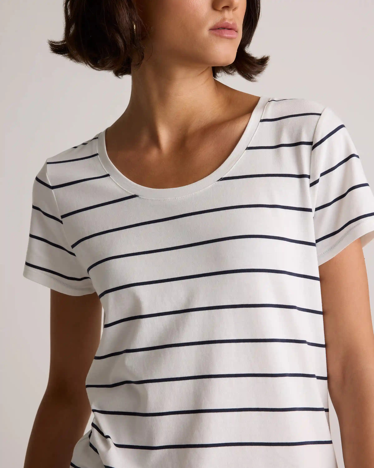 Cotton Modal Scoop Neck Tee