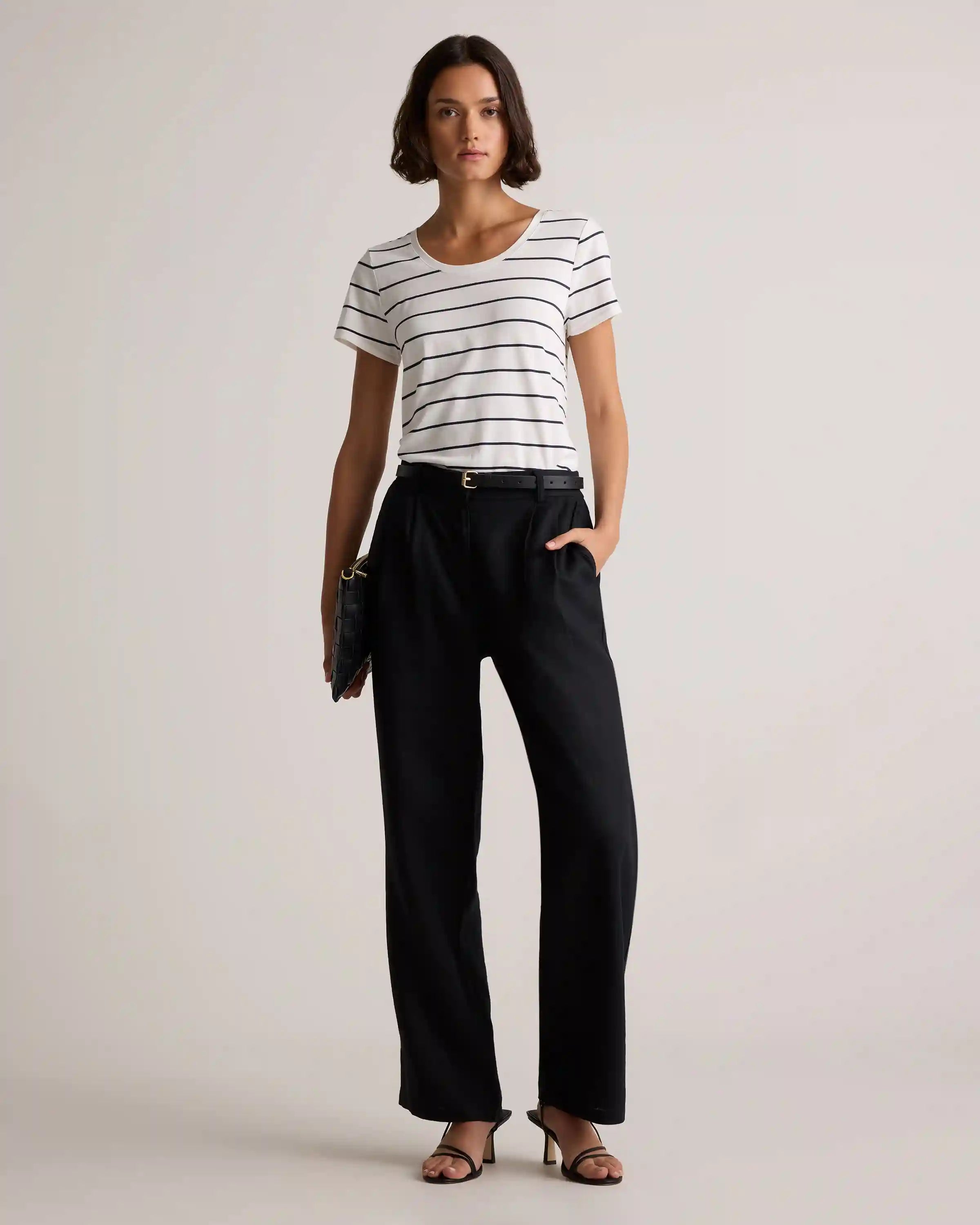 Cotton Modal Scoop Neck Tee