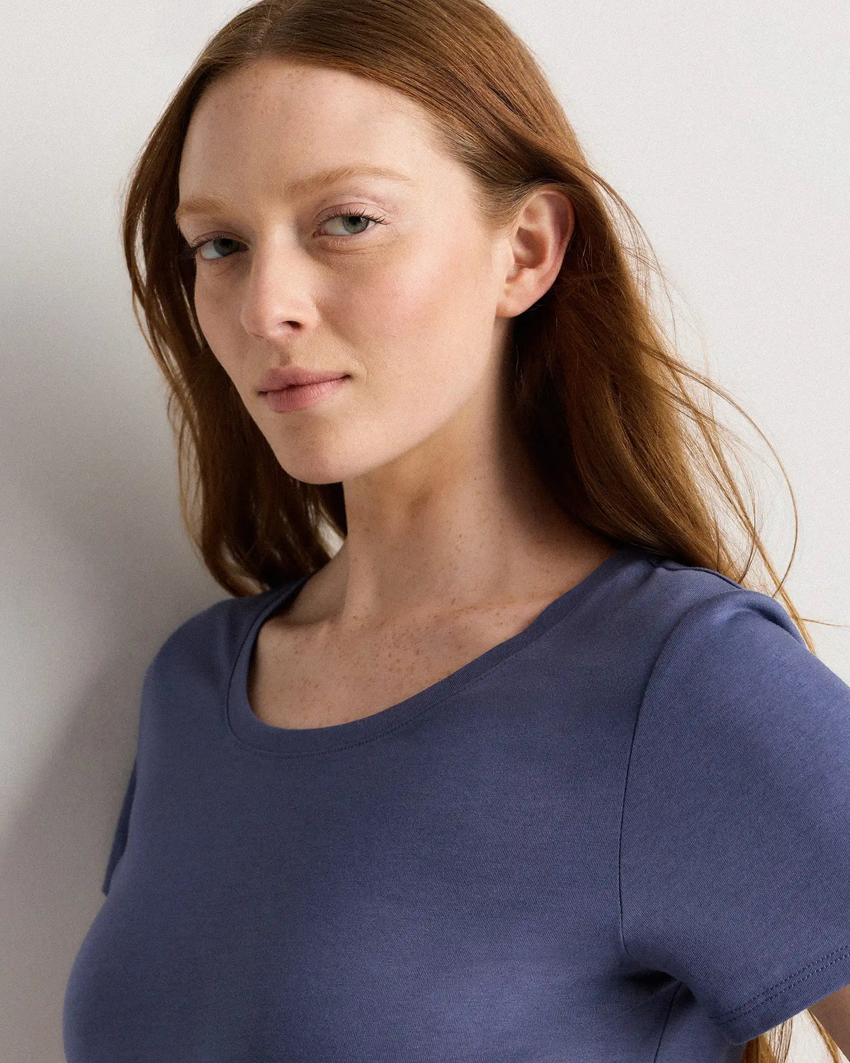 Cotton Modal Scoop Neck Tee
