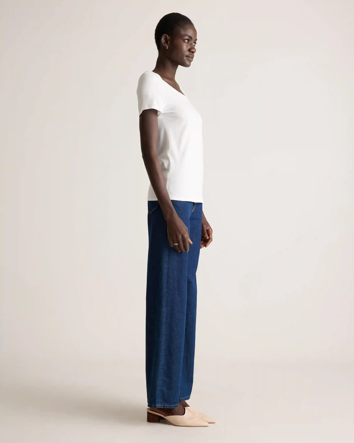 Cotton Modal Scoop Neck Tee