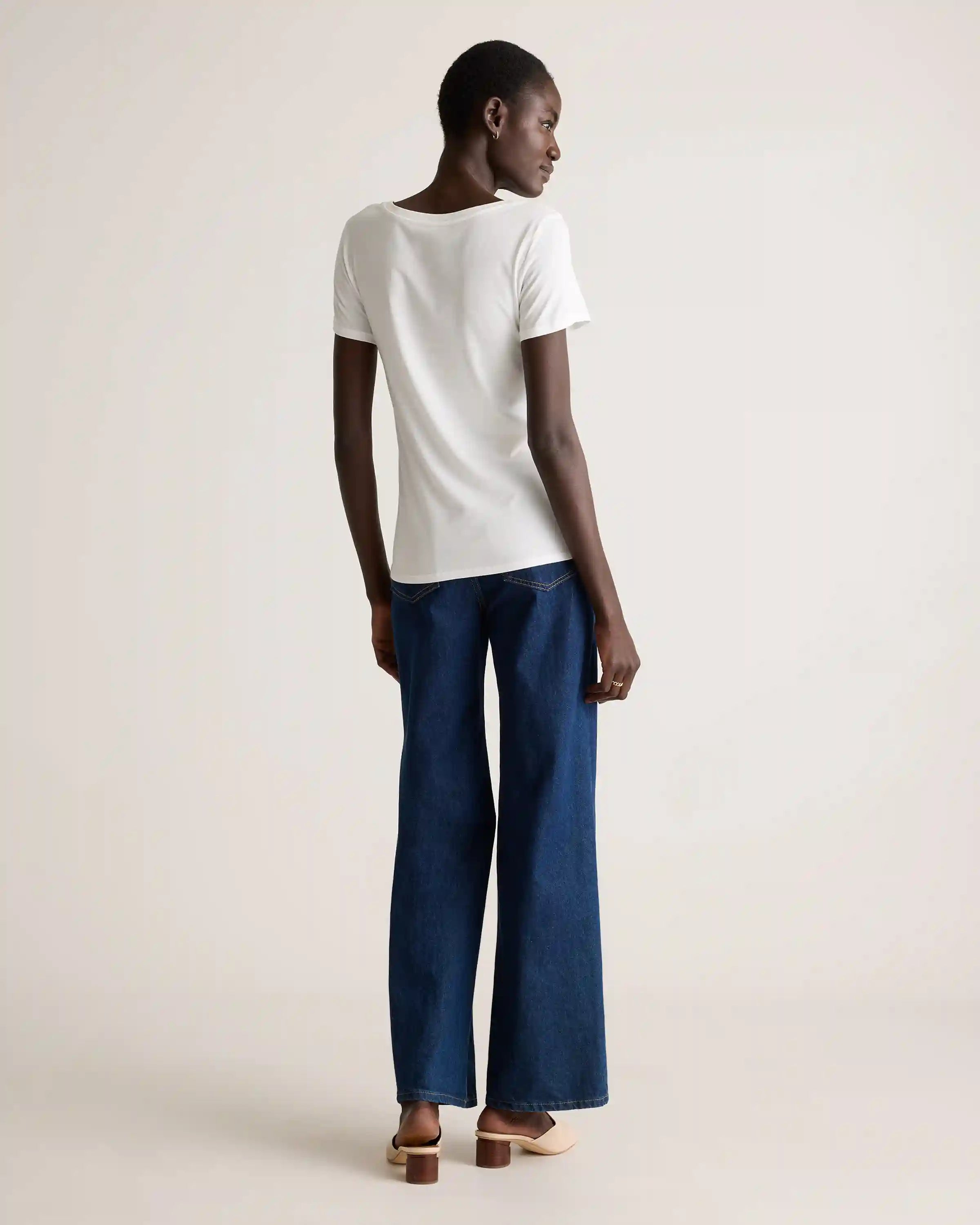 Cotton Modal Scoop Neck Tee