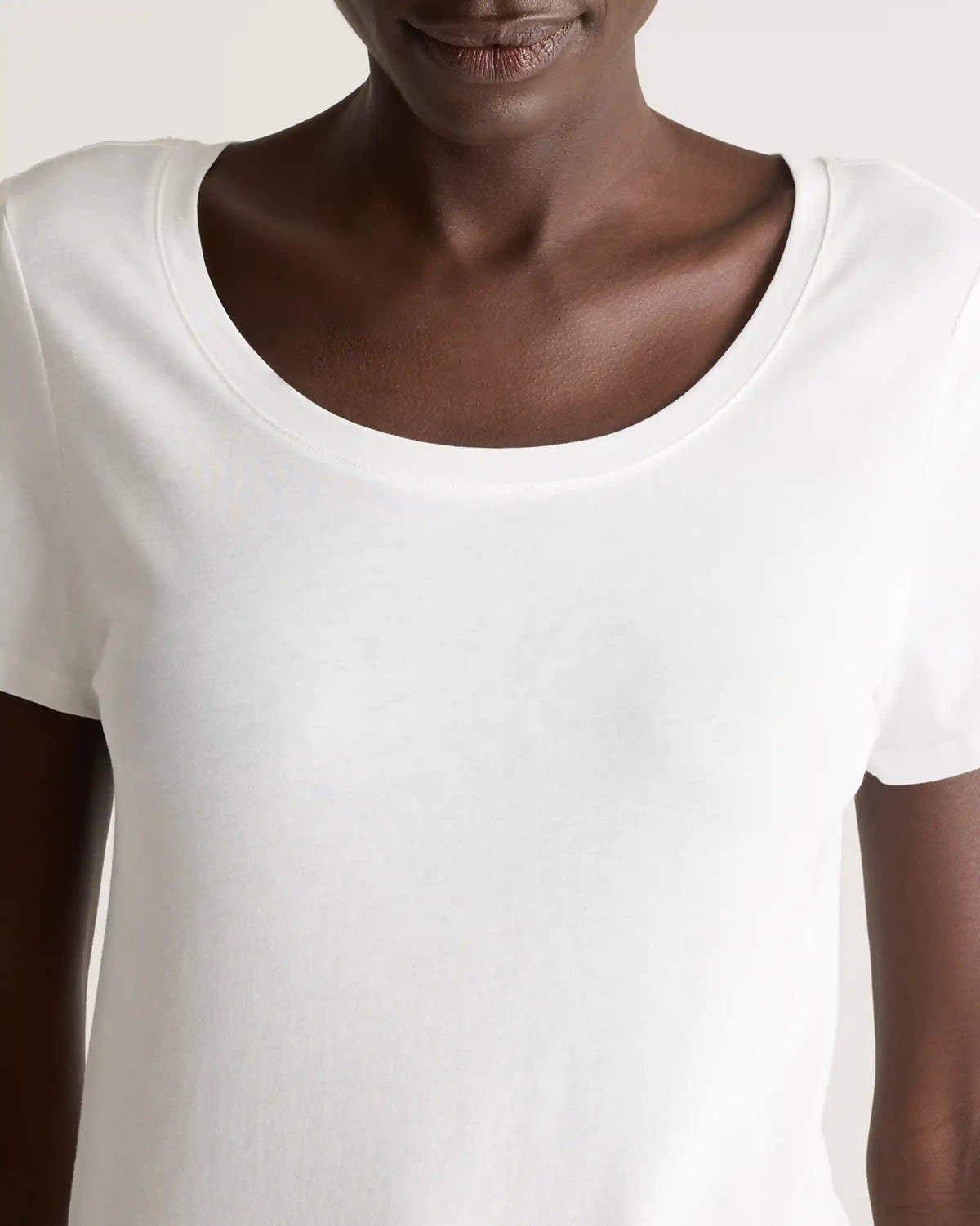 Cotton Modal Scoop Neck Tee