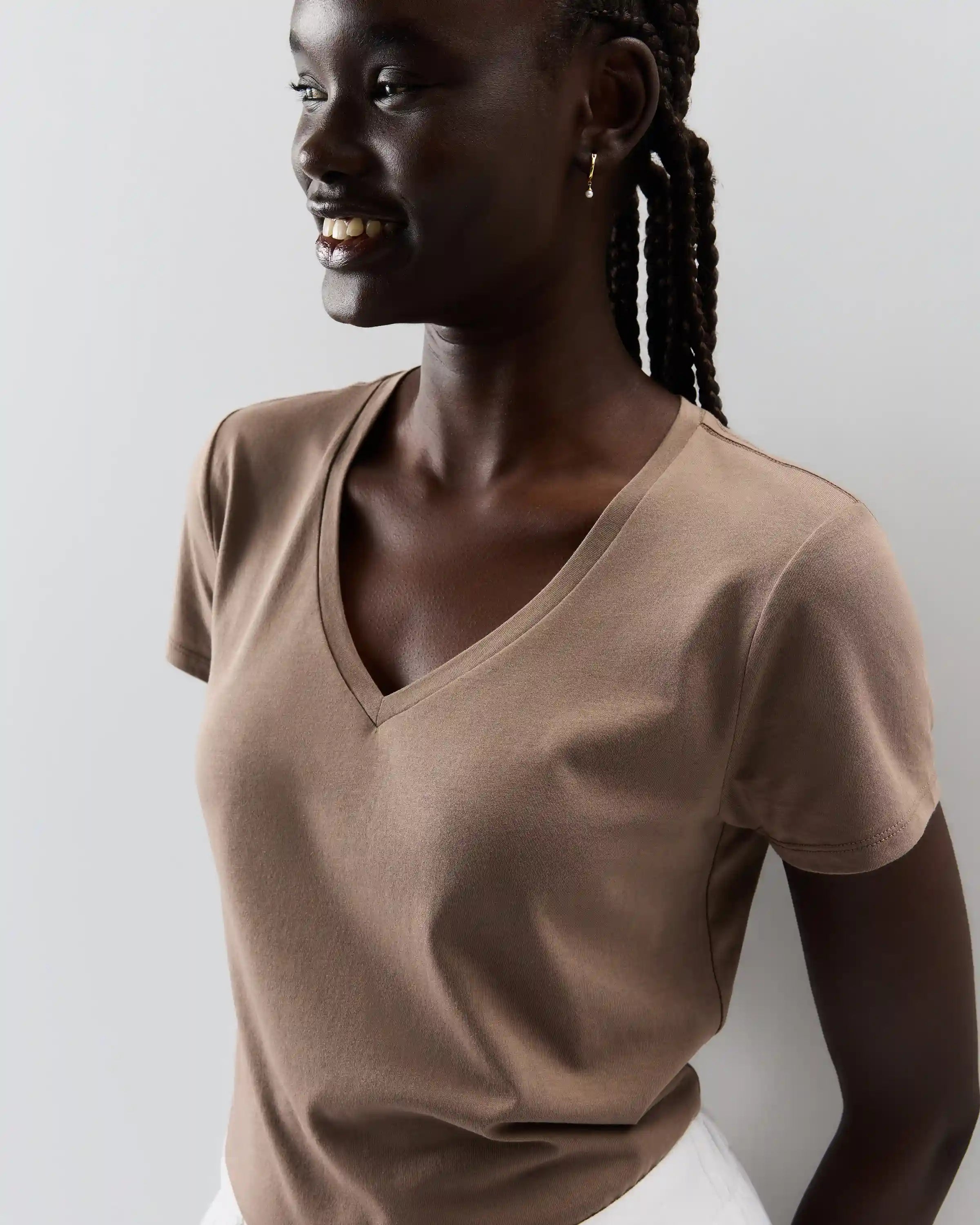 Cotton Modal V-Neck Tee