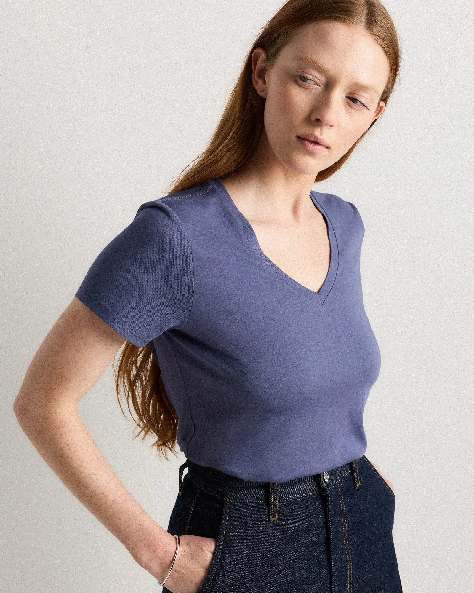 Cotton Modal V-Neck Tee
