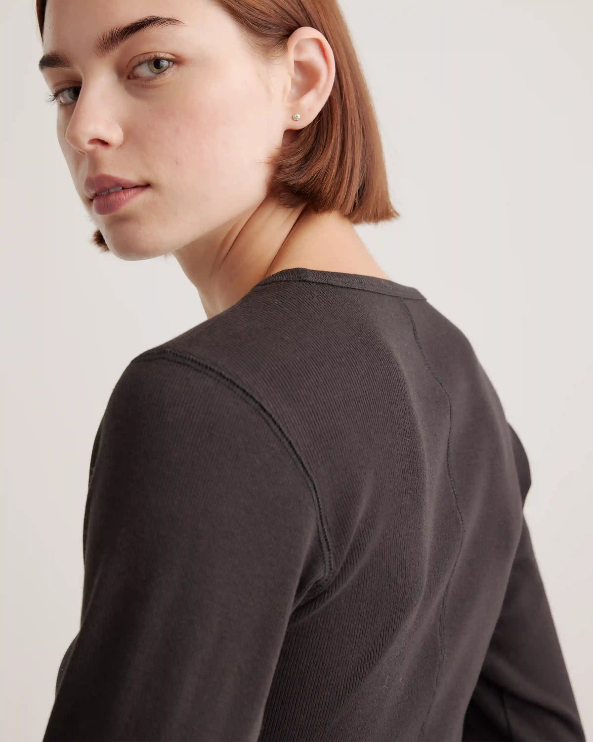 Organic Cotton Micro-Rib Long Sleeve Tee