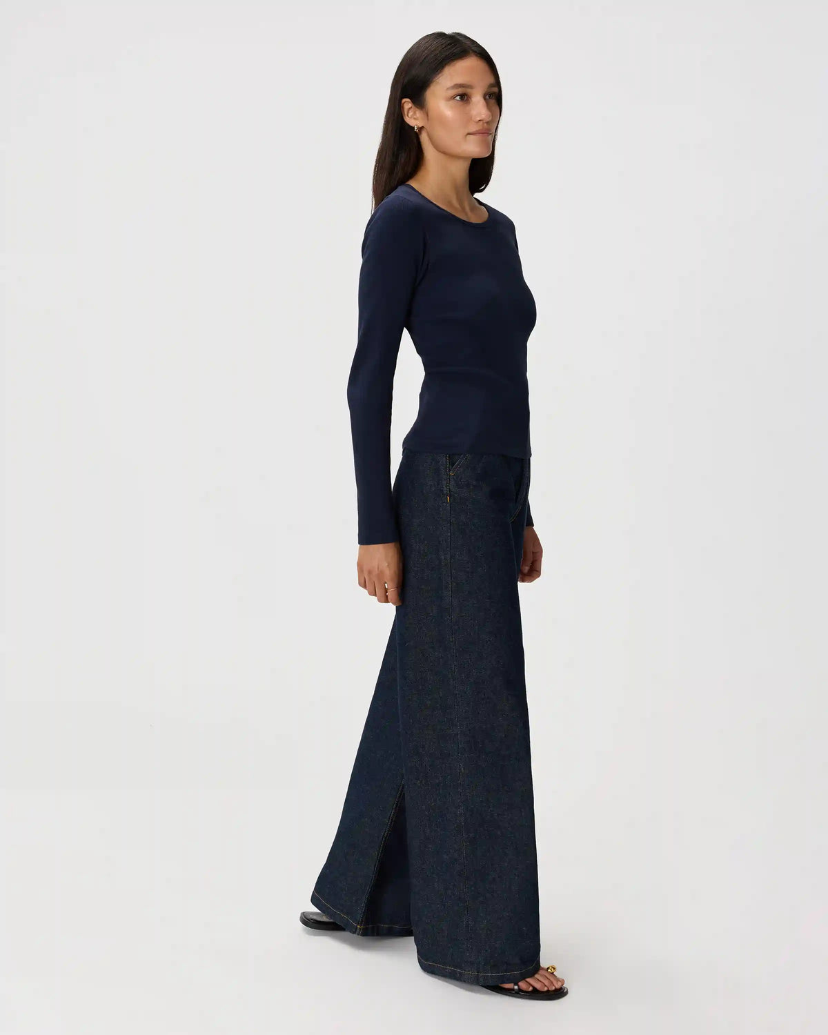 Organic Cotton Micro-Rib Long Sleeve Tee