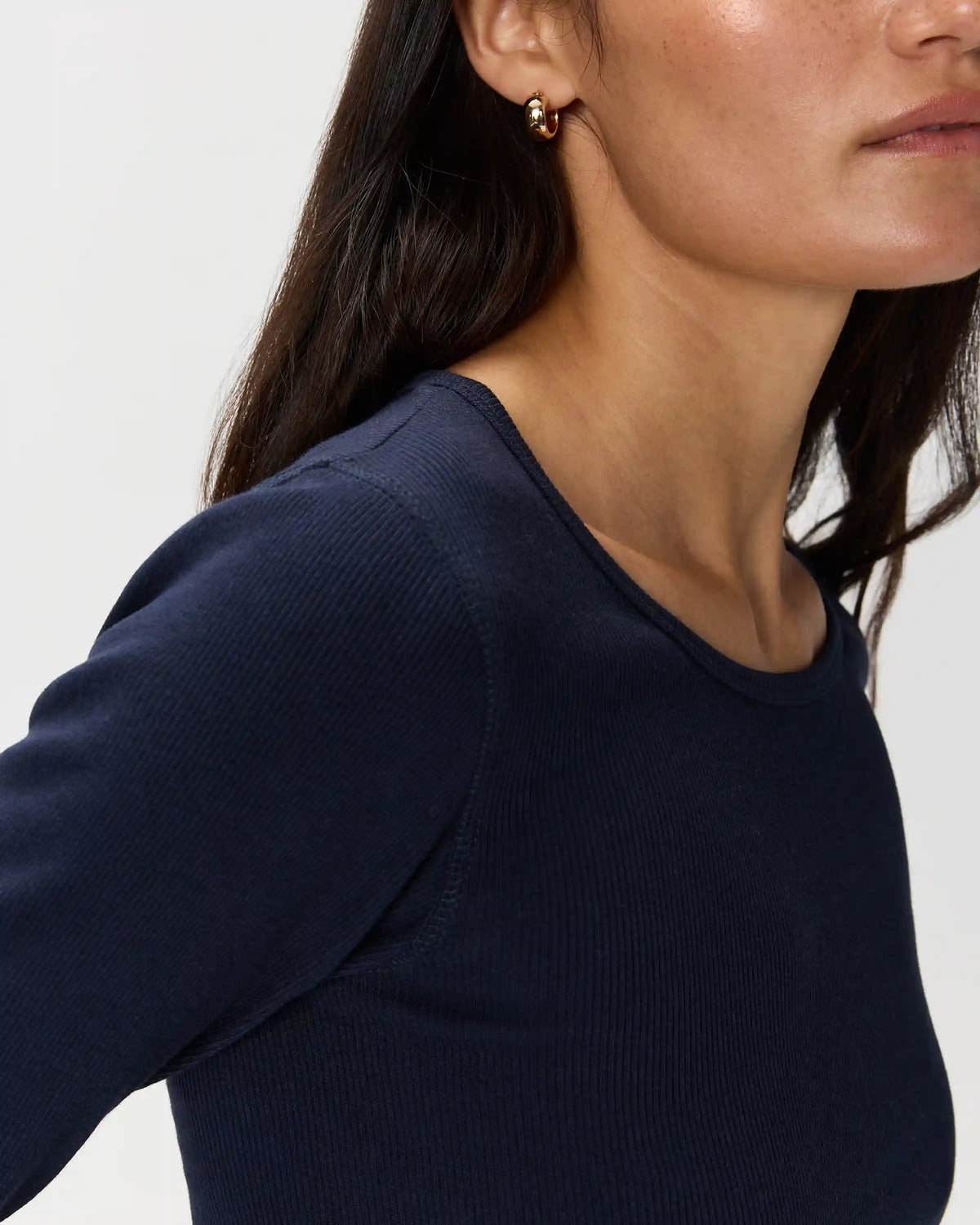 Organic Cotton Micro-Rib Long Sleeve Tee