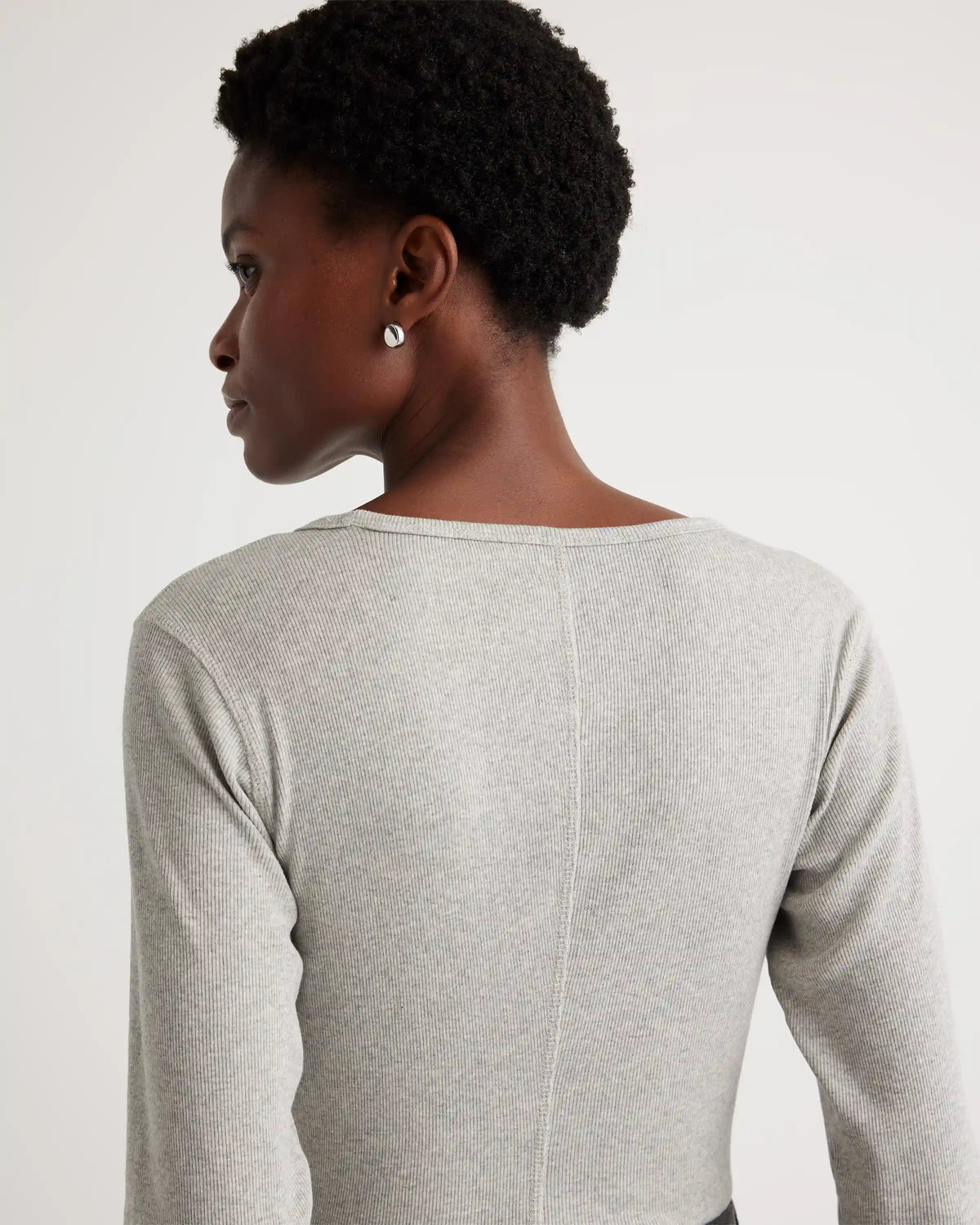 Organic Cotton Micro-Rib Long Sleeve Tee