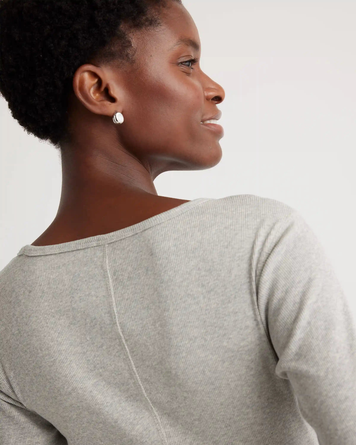 Organic Cotton Micro-Rib Long Sleeve Tee