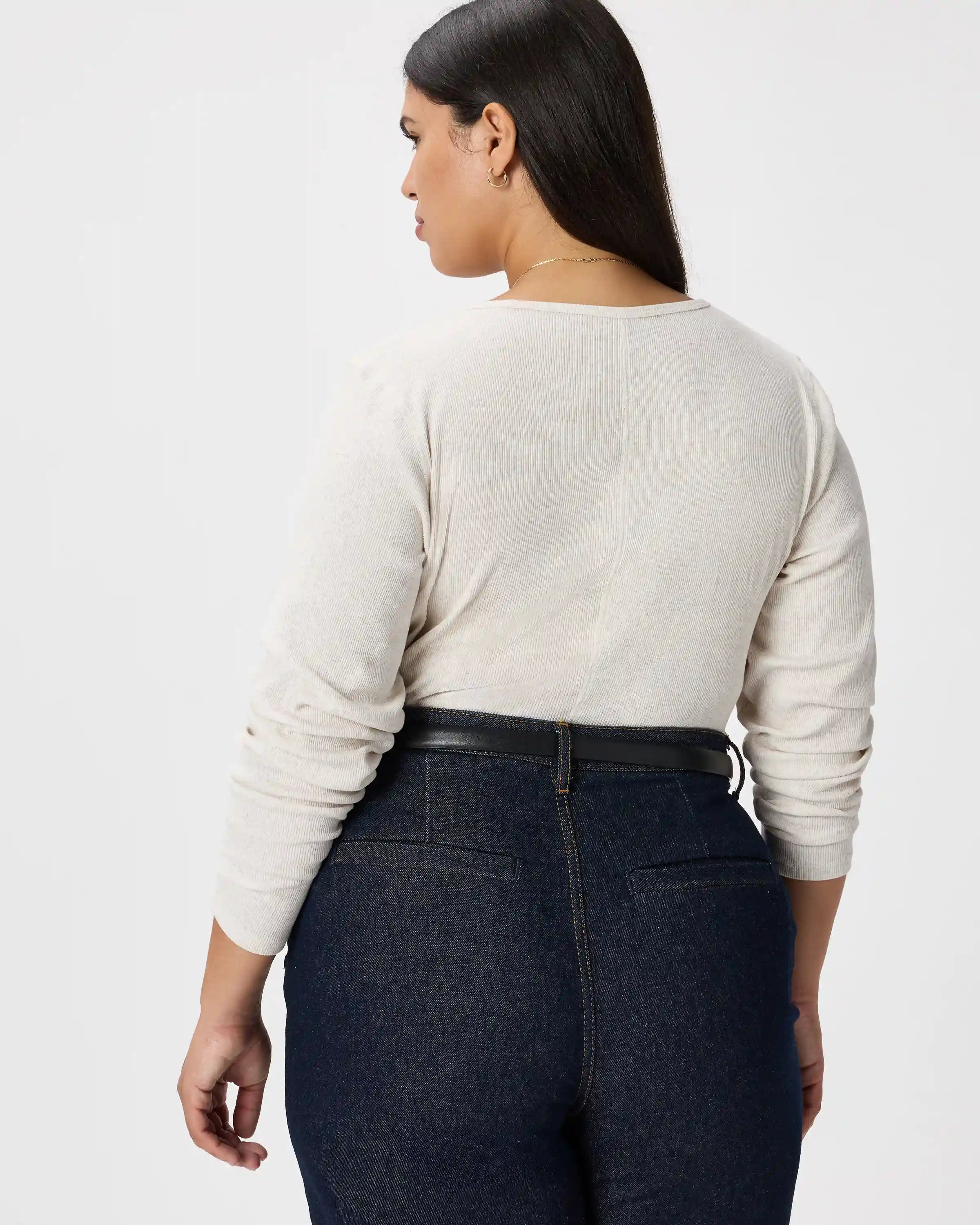 Organic Cotton Micro-Rib Long Sleeve Tee