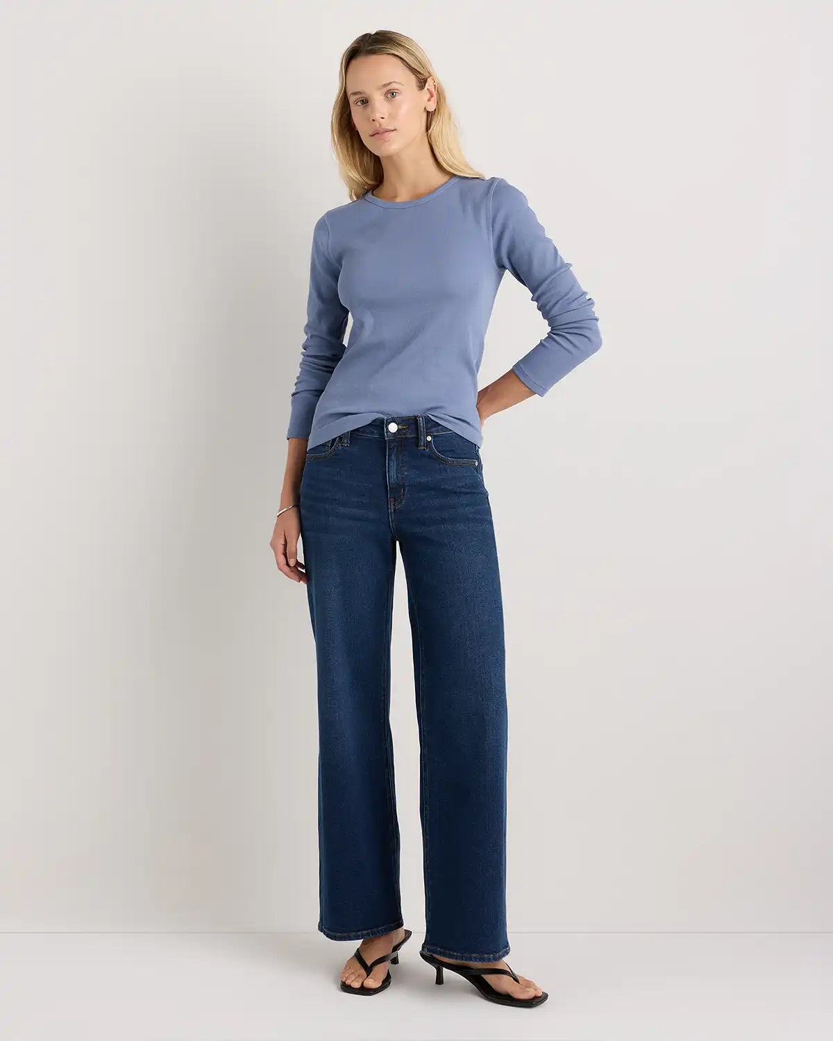 Organic Cotton Micro-Rib Long Sleeve Tee
