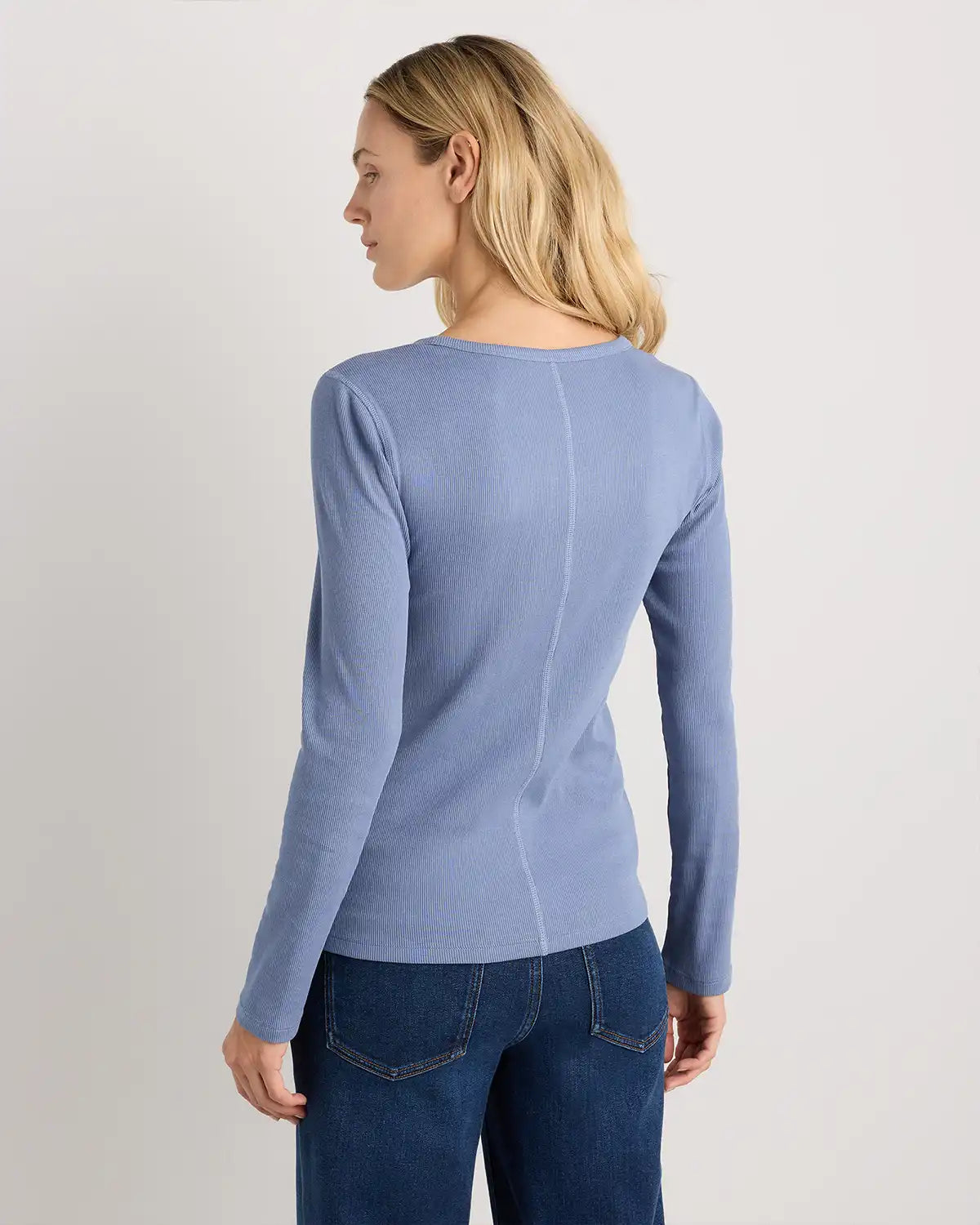 Organic Cotton Micro-Rib Long Sleeve Tee