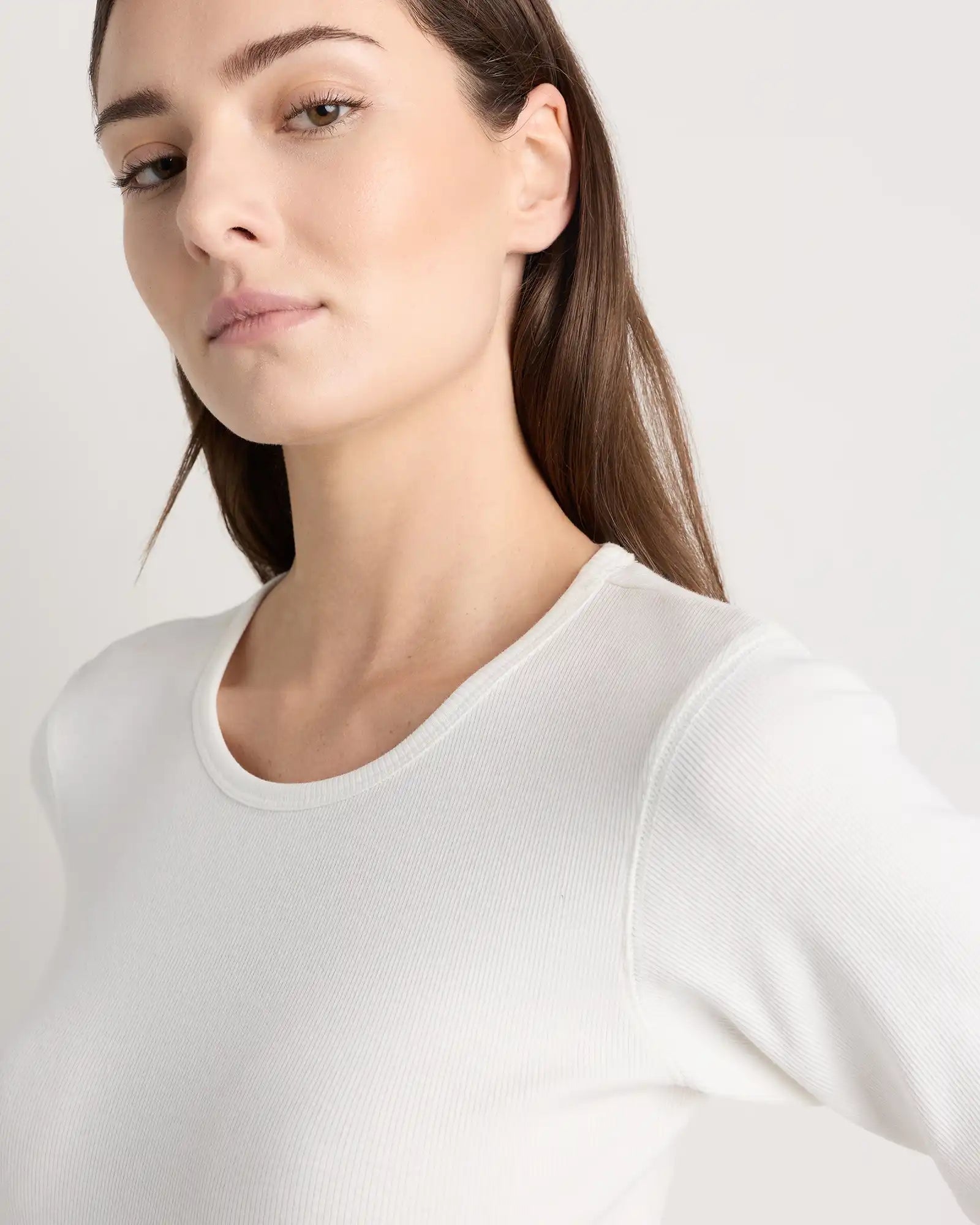 Organic Cotton Micro-Rib Long Sleeve Tee