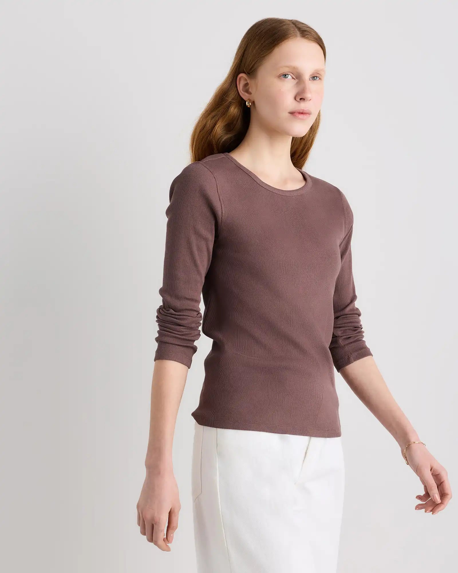 Organic Cotton Micro-Rib Long Sleeve Tee