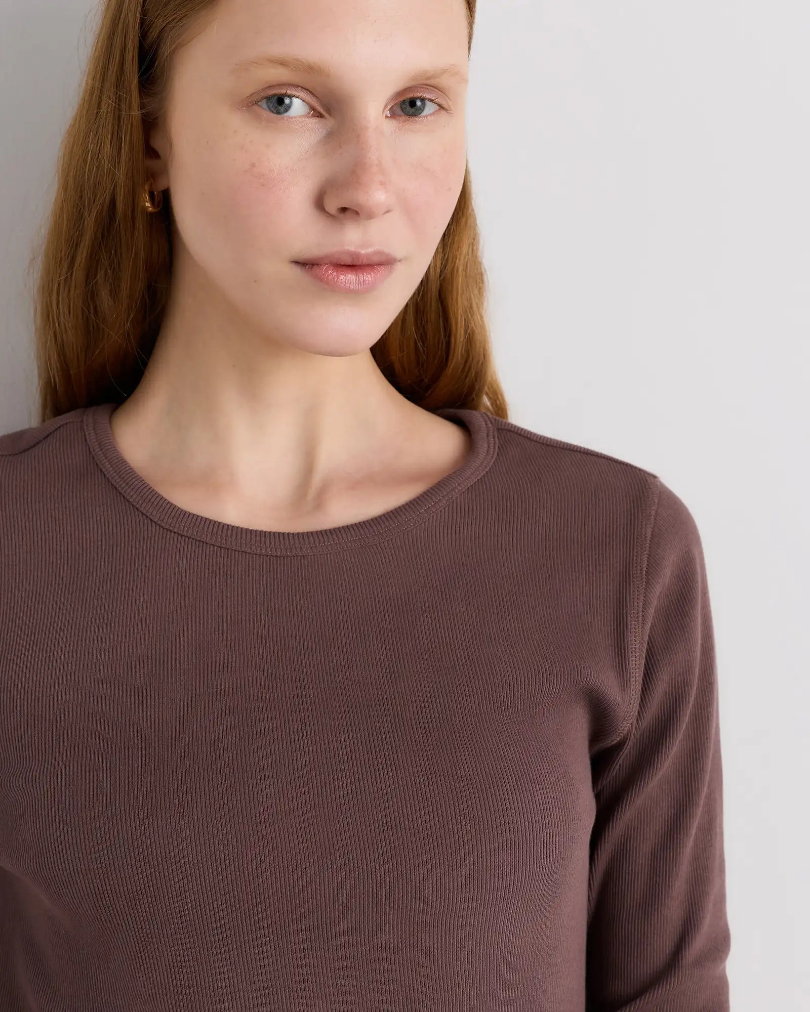 Organic Cotton Micro-Rib Long Sleeve Tee
