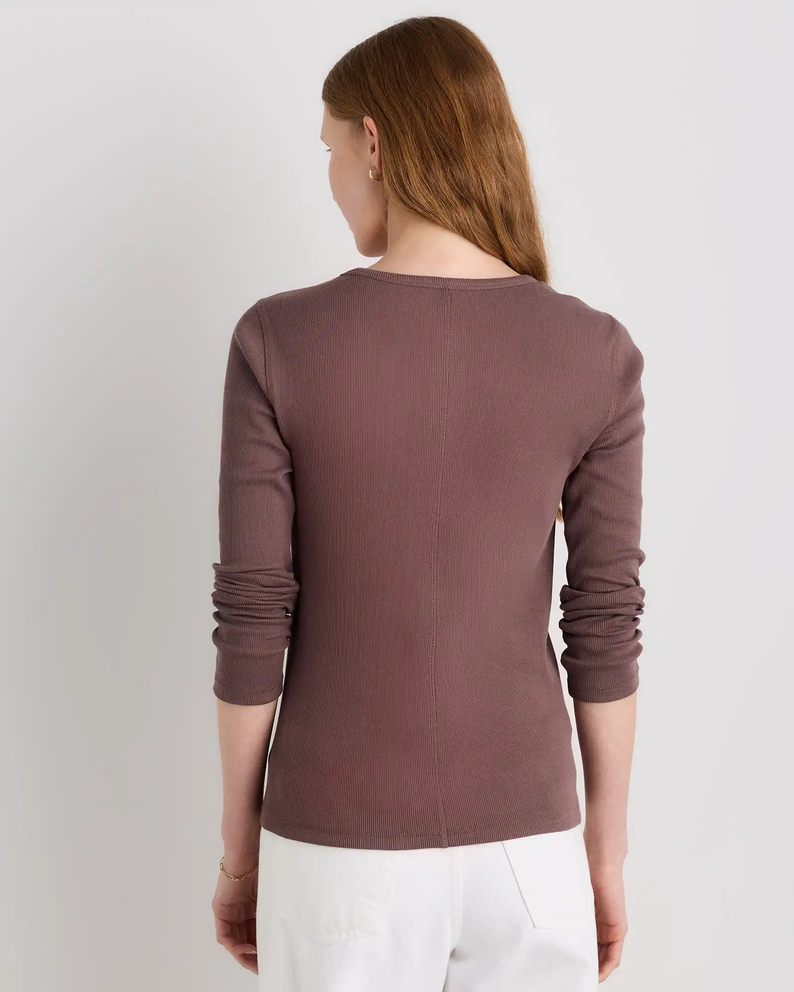 Organic Cotton Micro-Rib Long Sleeve Tee