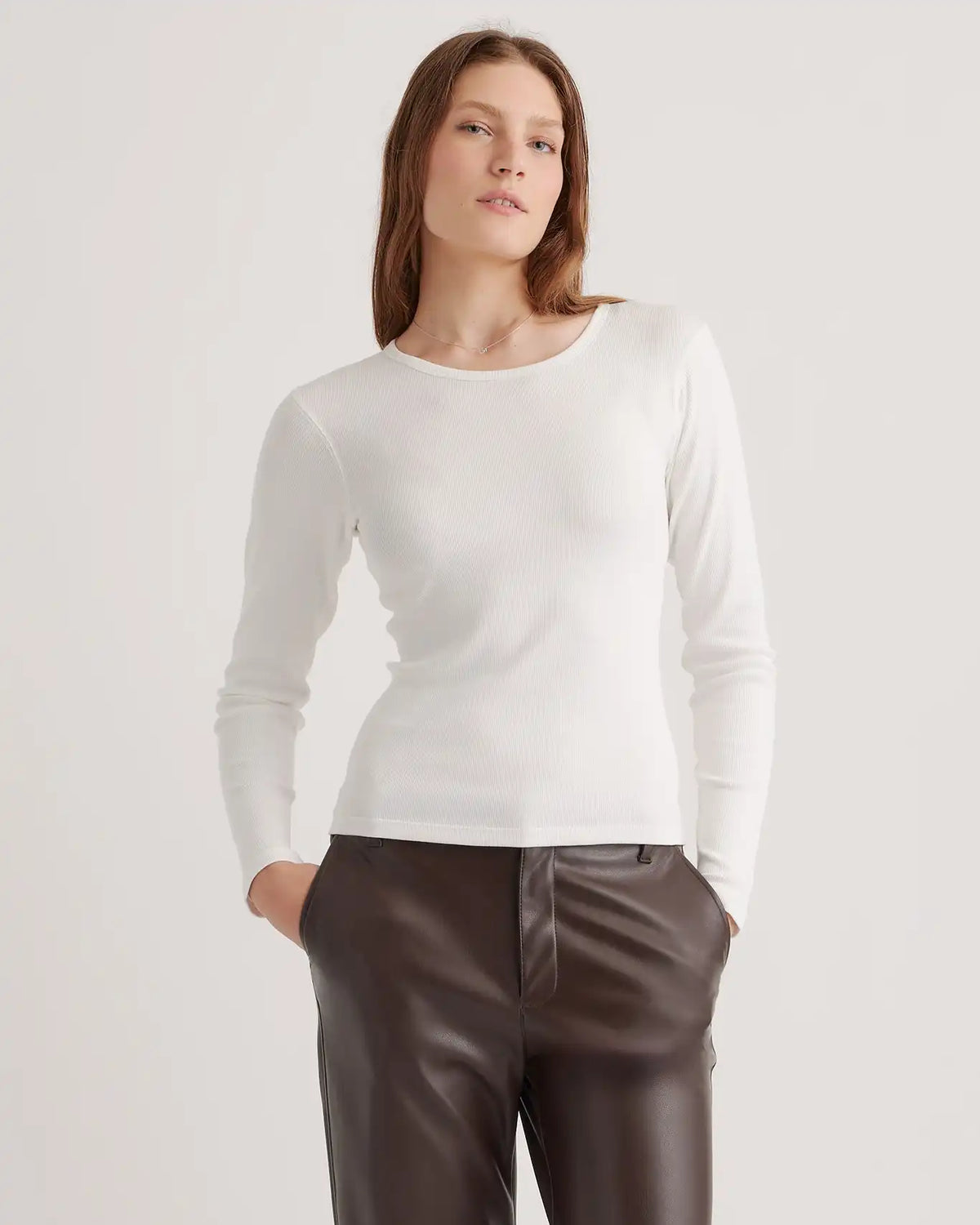 Organic Cotton Micro-Rib Long Sleeve Tee
