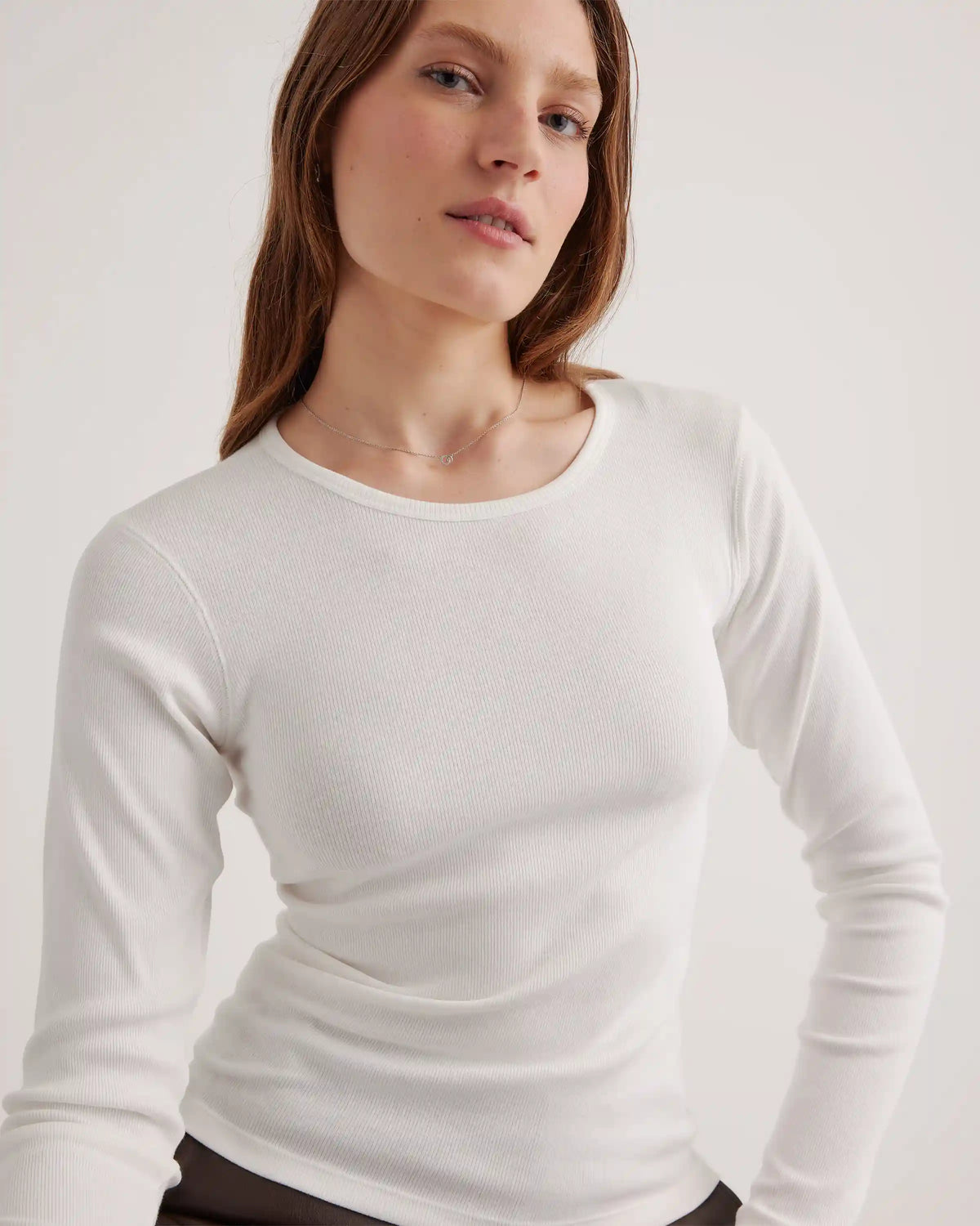 Organic Cotton Micro-Rib Long Sleeve Tee