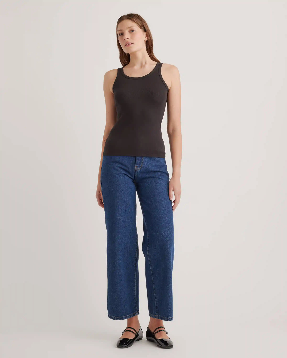Organic Cotton Micro-Rib Scoop Neck Tank