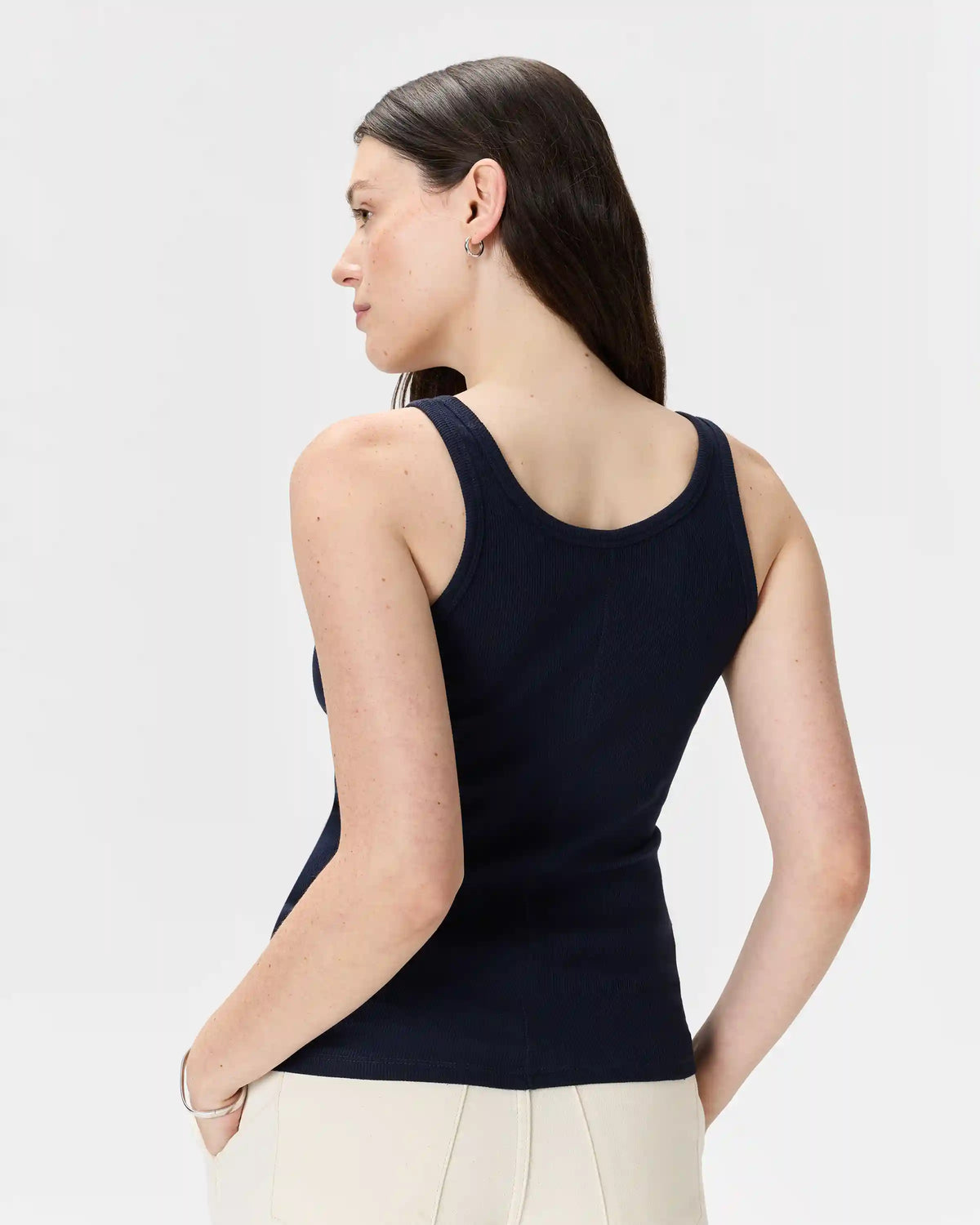 Organic Cotton Micro-Rib Scoop Neck Tank