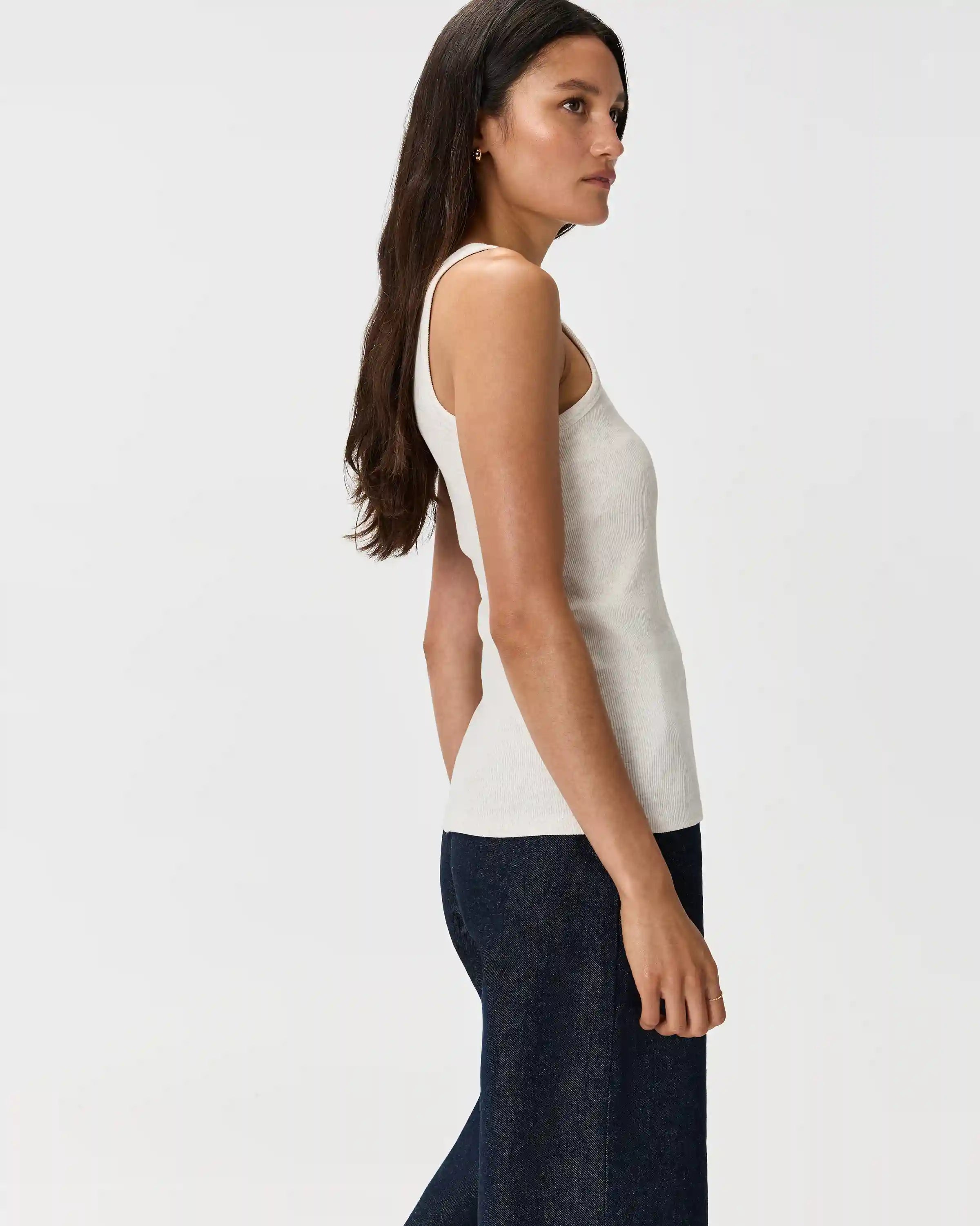 Organic Cotton Micro-Rib Scoop Neck Tank
