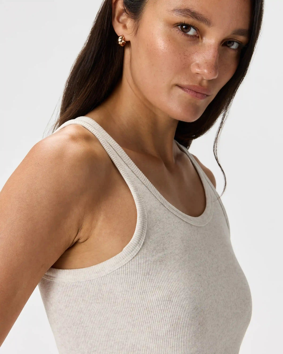 Organic Cotton Micro-Rib Scoop Neck Tank