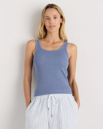 Organic Cotton Micro-Rib Scoop Neck Tank