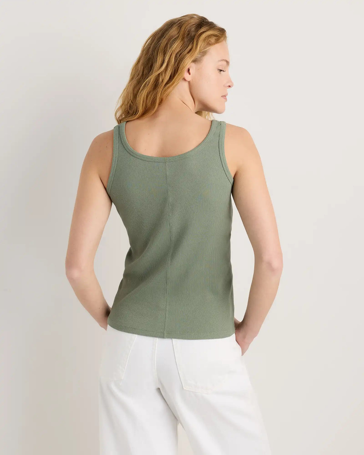 Organic Cotton Micro-Rib Scoop Neck Tank