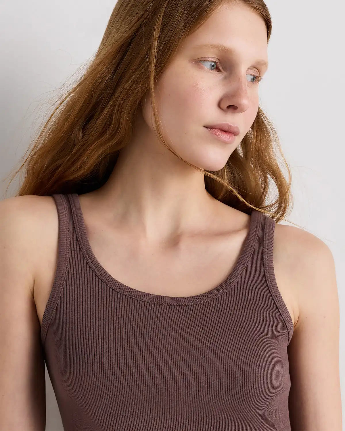 Organic Cotton Micro-Rib Scoop Neck Tank