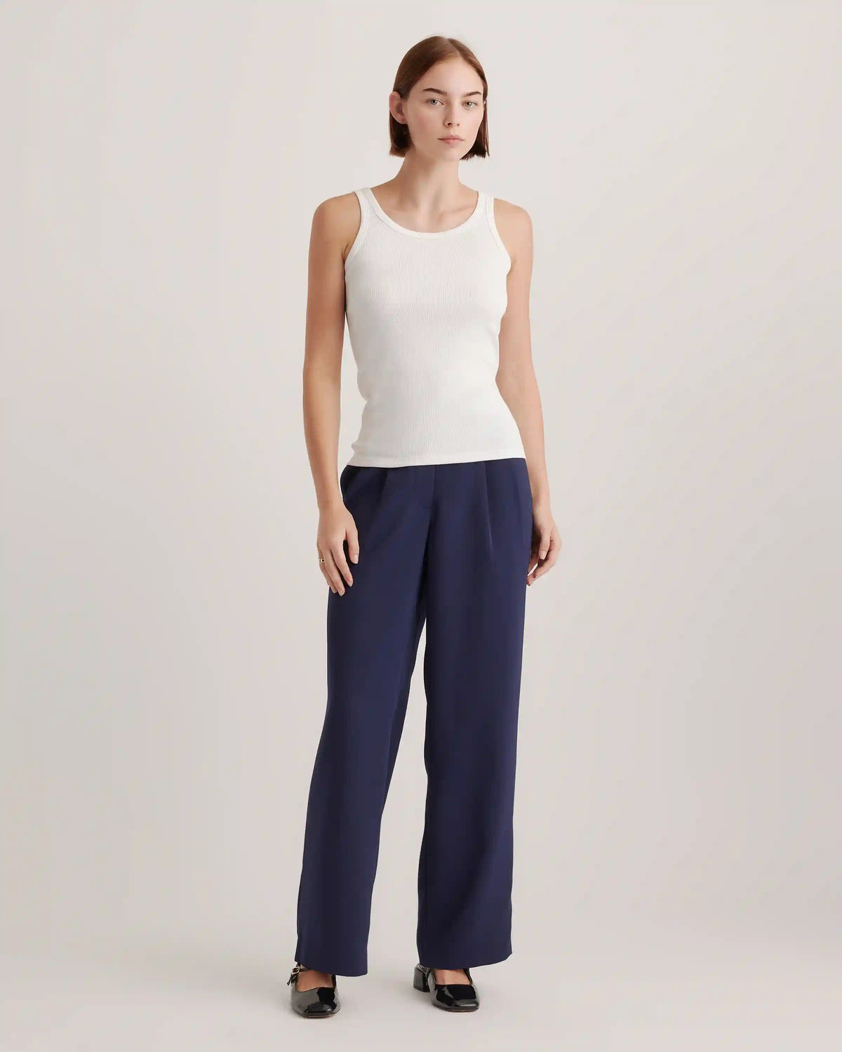 Organic Cotton Micro-Rib Scoop Neck Tank