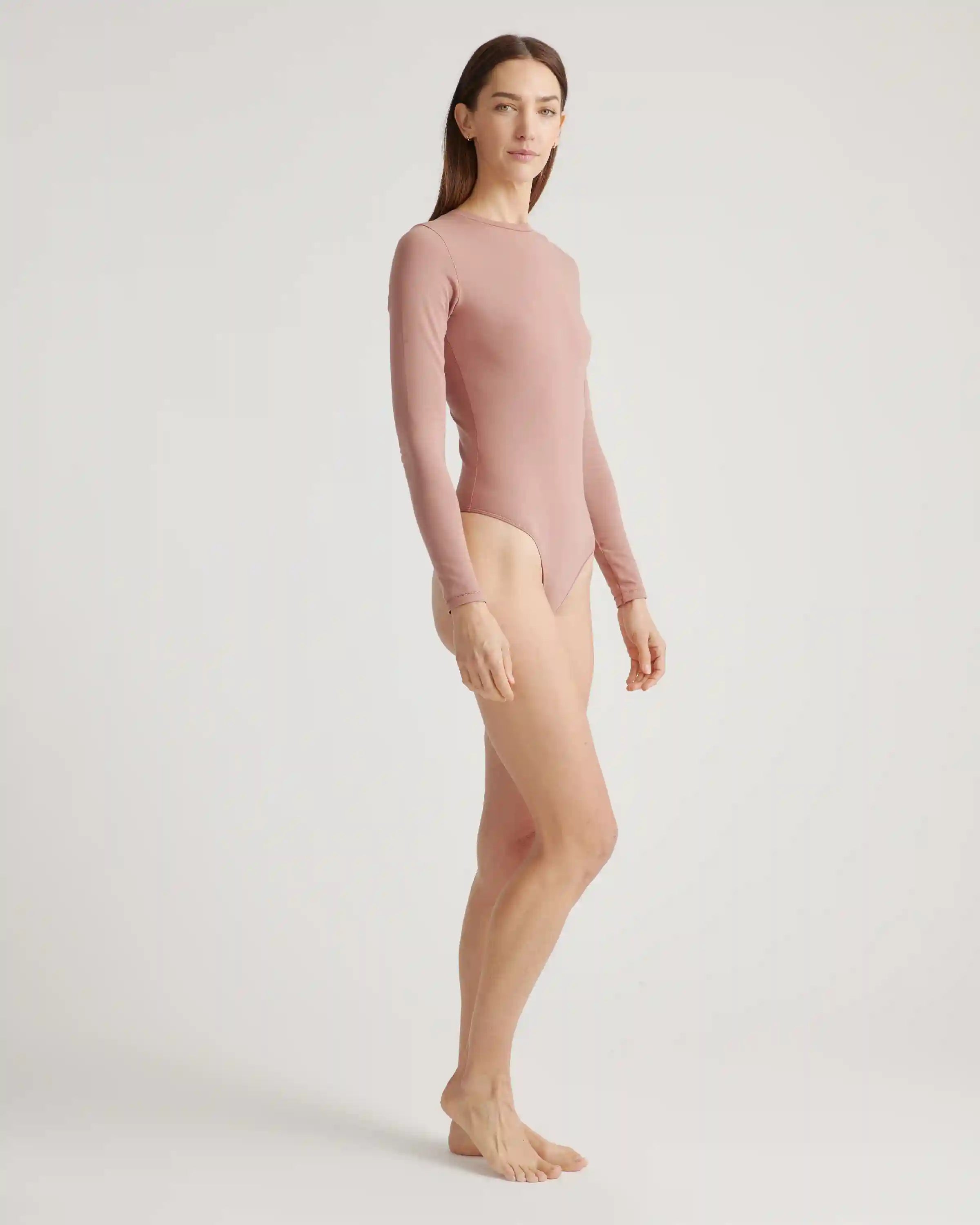 Stretch Cotton Jersey Long Sleeve Bodysuit