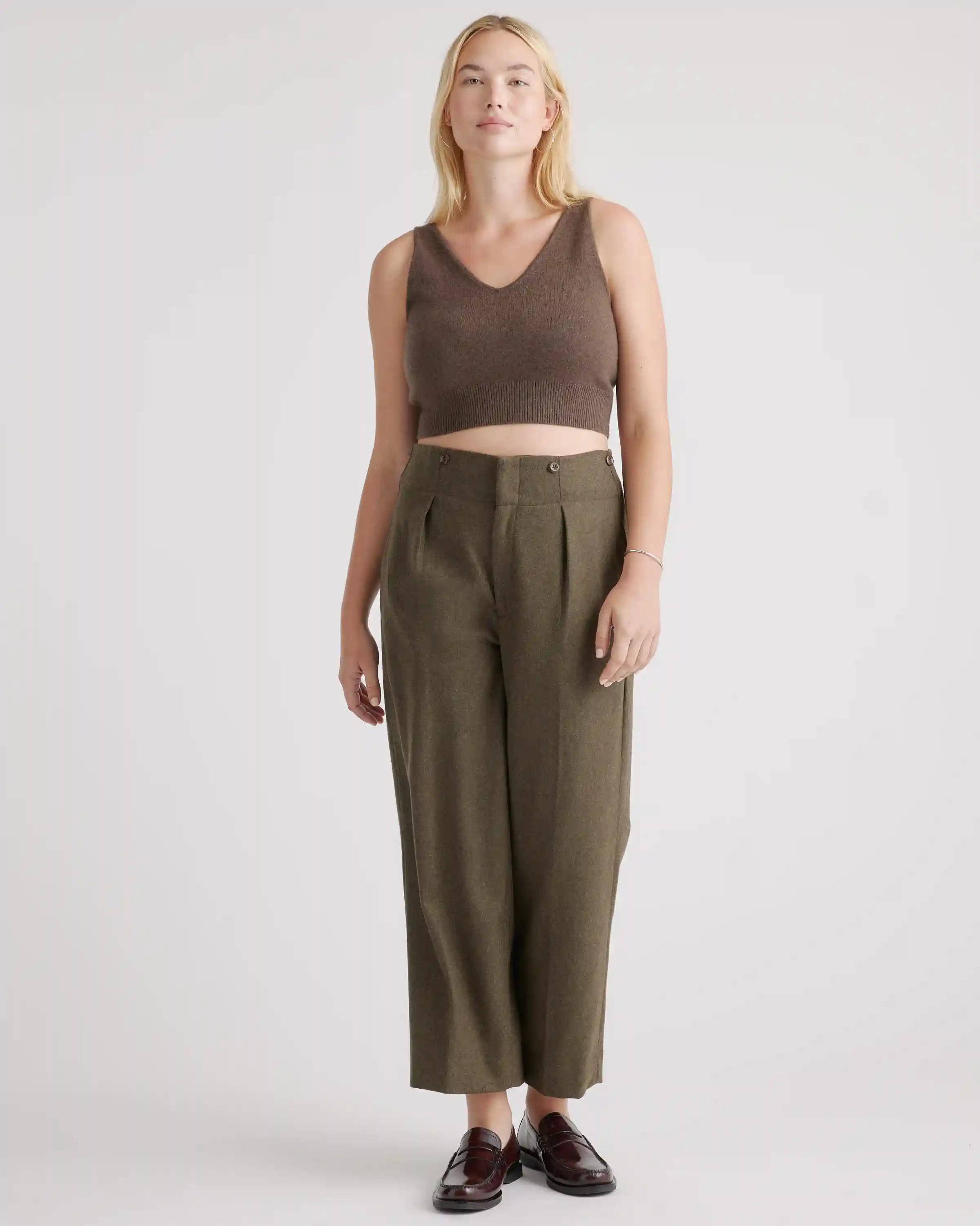 Mongolian Spring Cashmere Cropped Tank