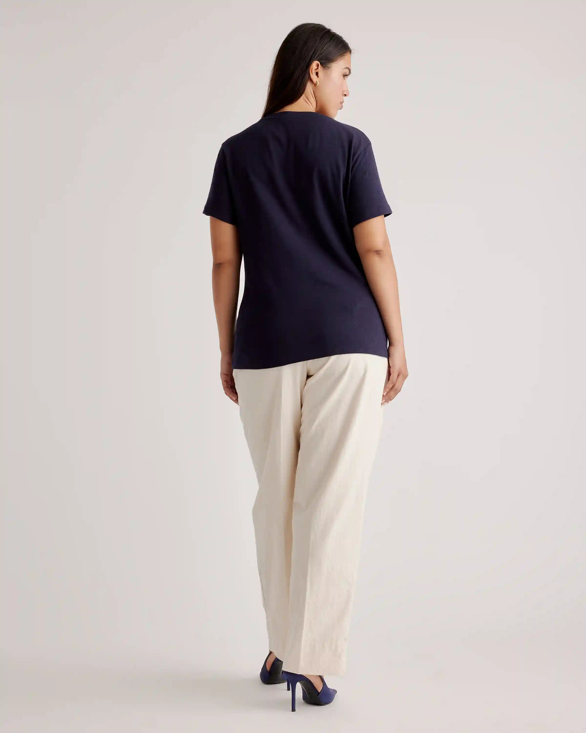 100% Organic Cotton Slub V-Neck Tee