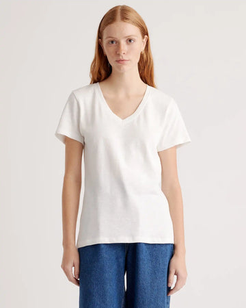 100% Organic Cotton Slub V-Neck Tee