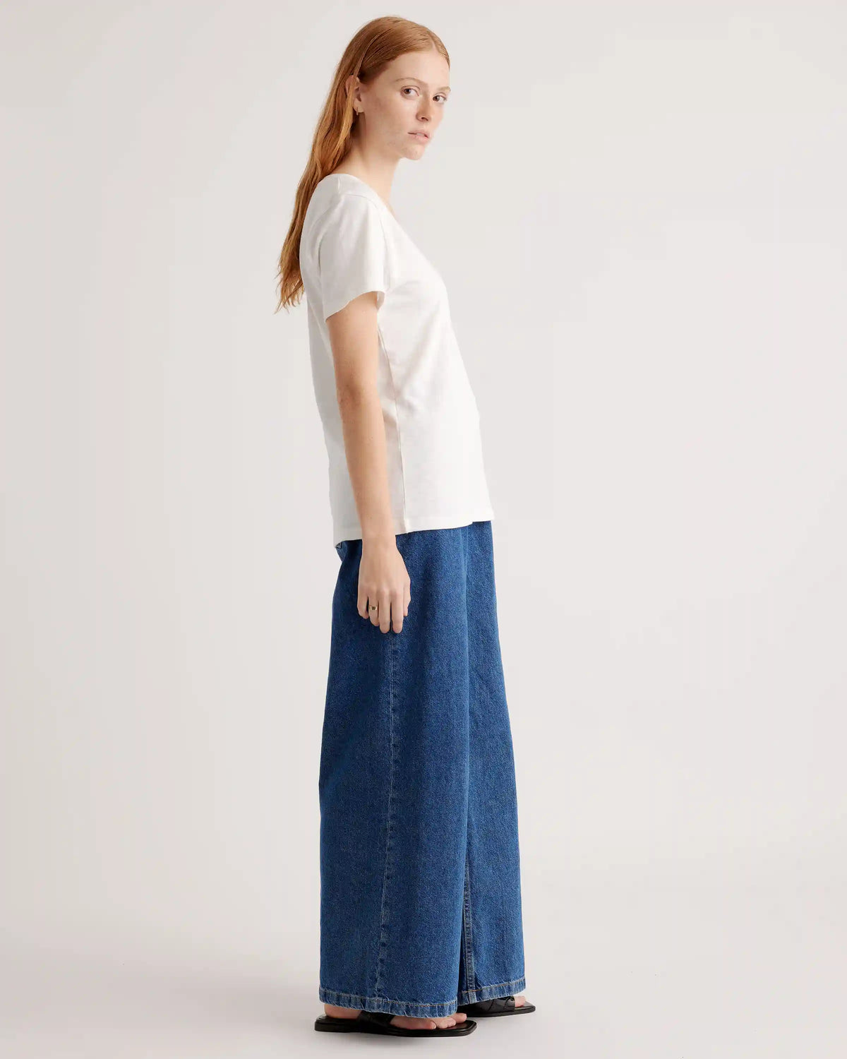 100% Organic Cotton Slub V-Neck Tee