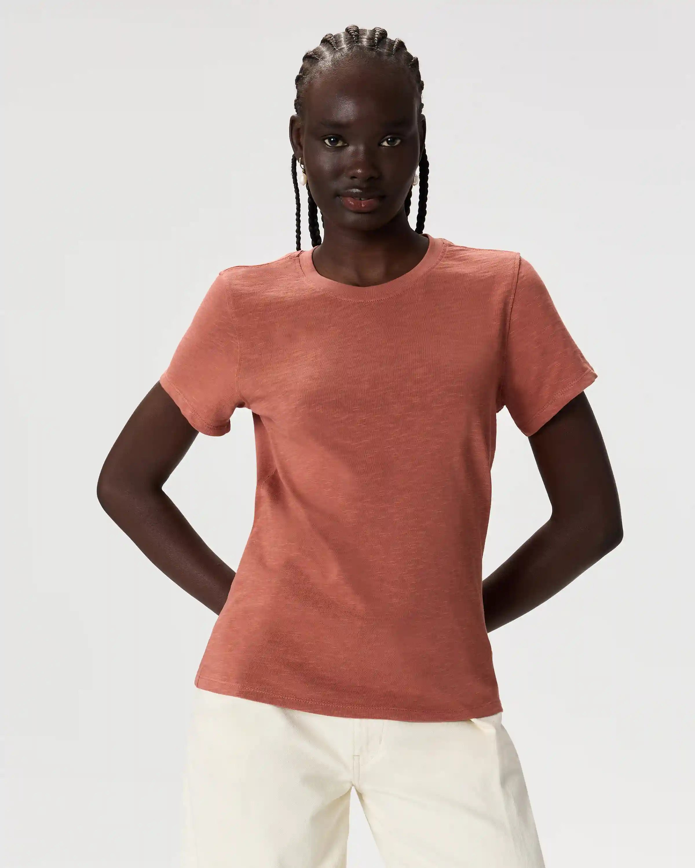 100% Organic Cotton Slub Crewneck Tee