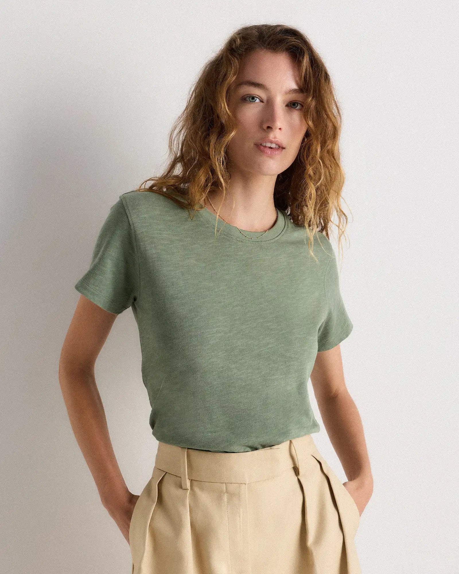 100% Organic Cotton Slub Crewneck Tee