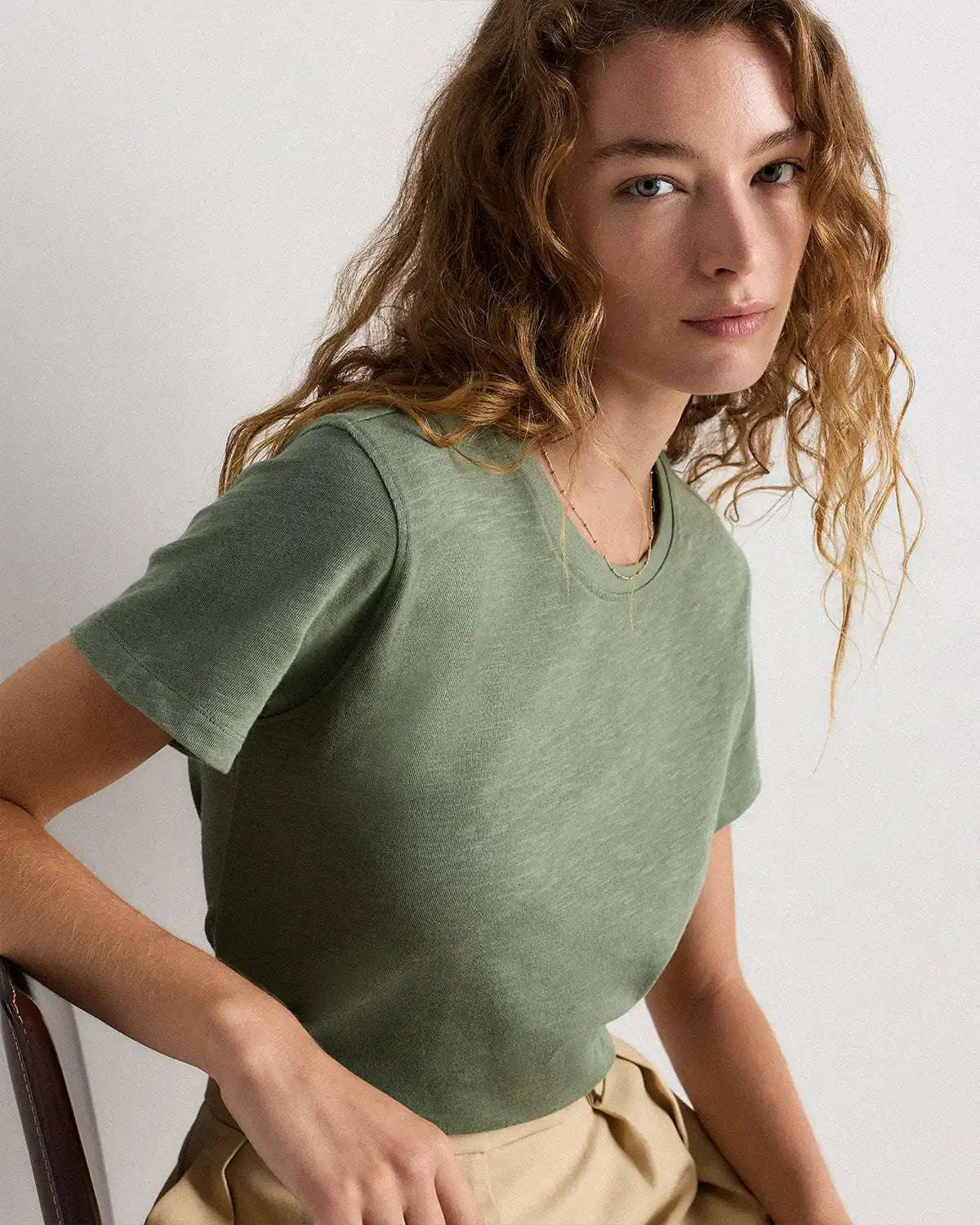 100% Organic Cotton Slub Crewneck Tee