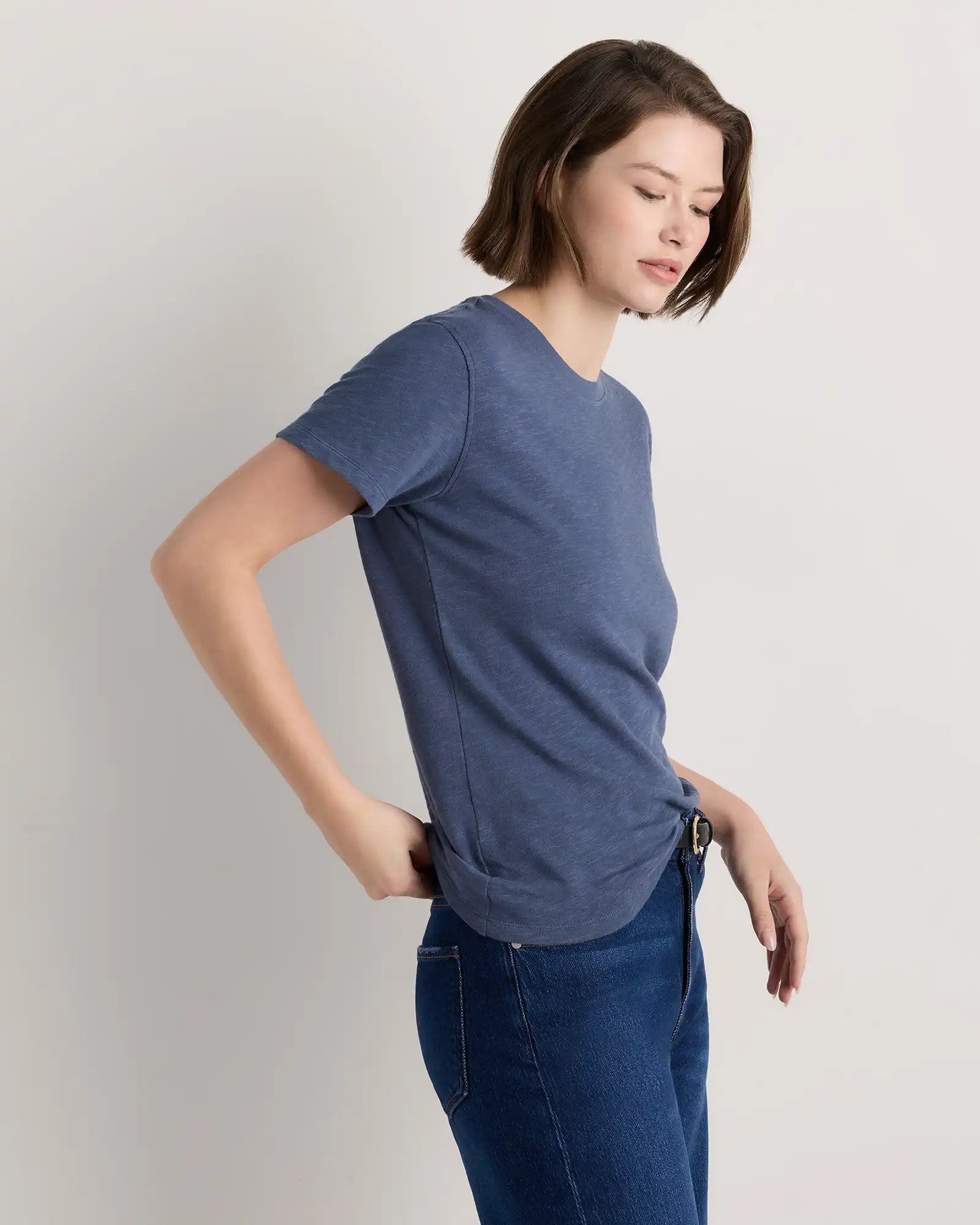 100% Organic Cotton Slub Crewneck Tee