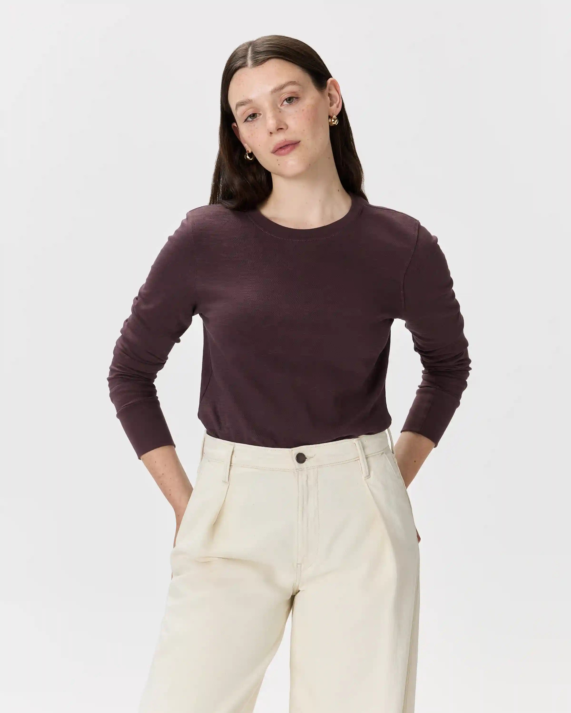 100% Organic Cotton Slub Long Sleeve Tee