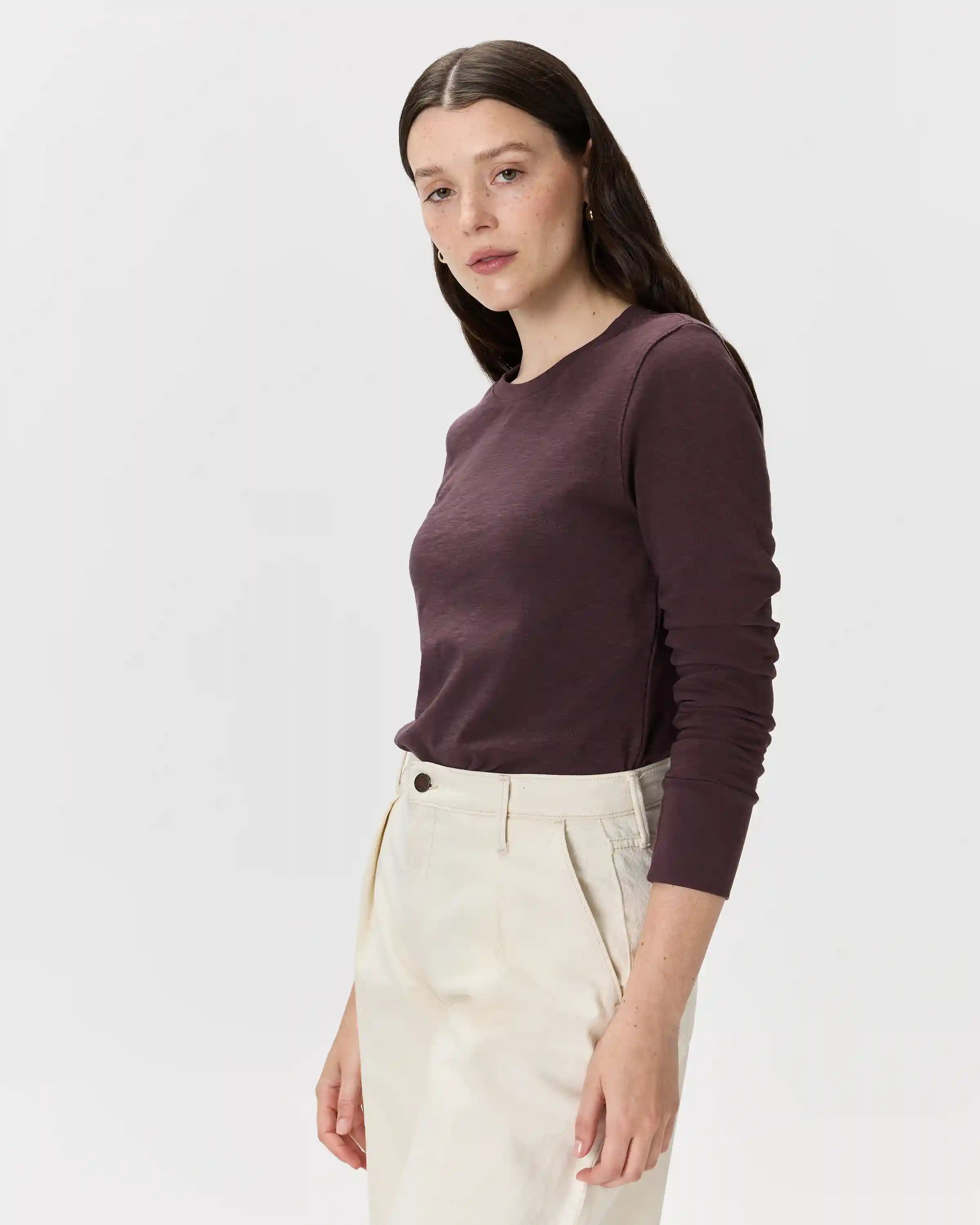 100% Organic Cotton Slub Long Sleeve Tee