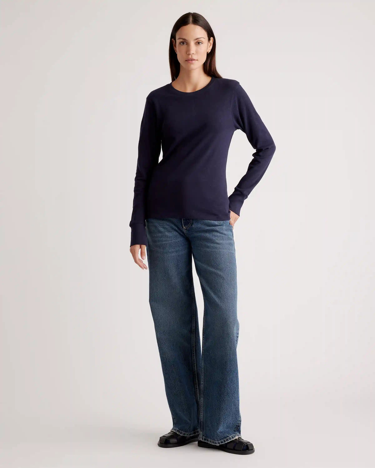 100% Organic Cotton Slub Long Sleeve Tee