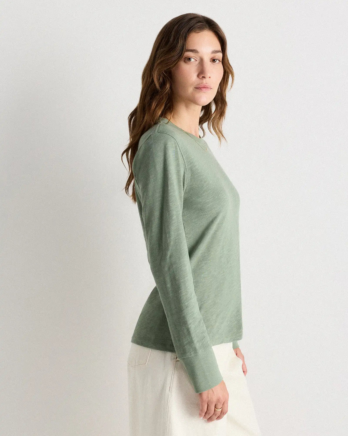 100% Organic Cotton Slub Long Sleeve Tee
