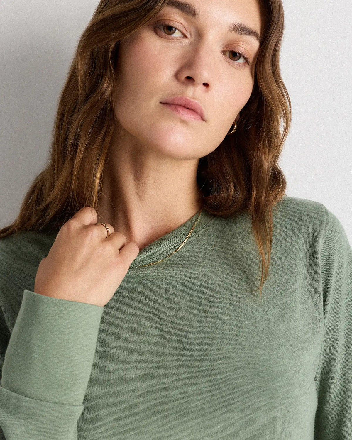 100% Organic Cotton Slub Long Sleeve Tee