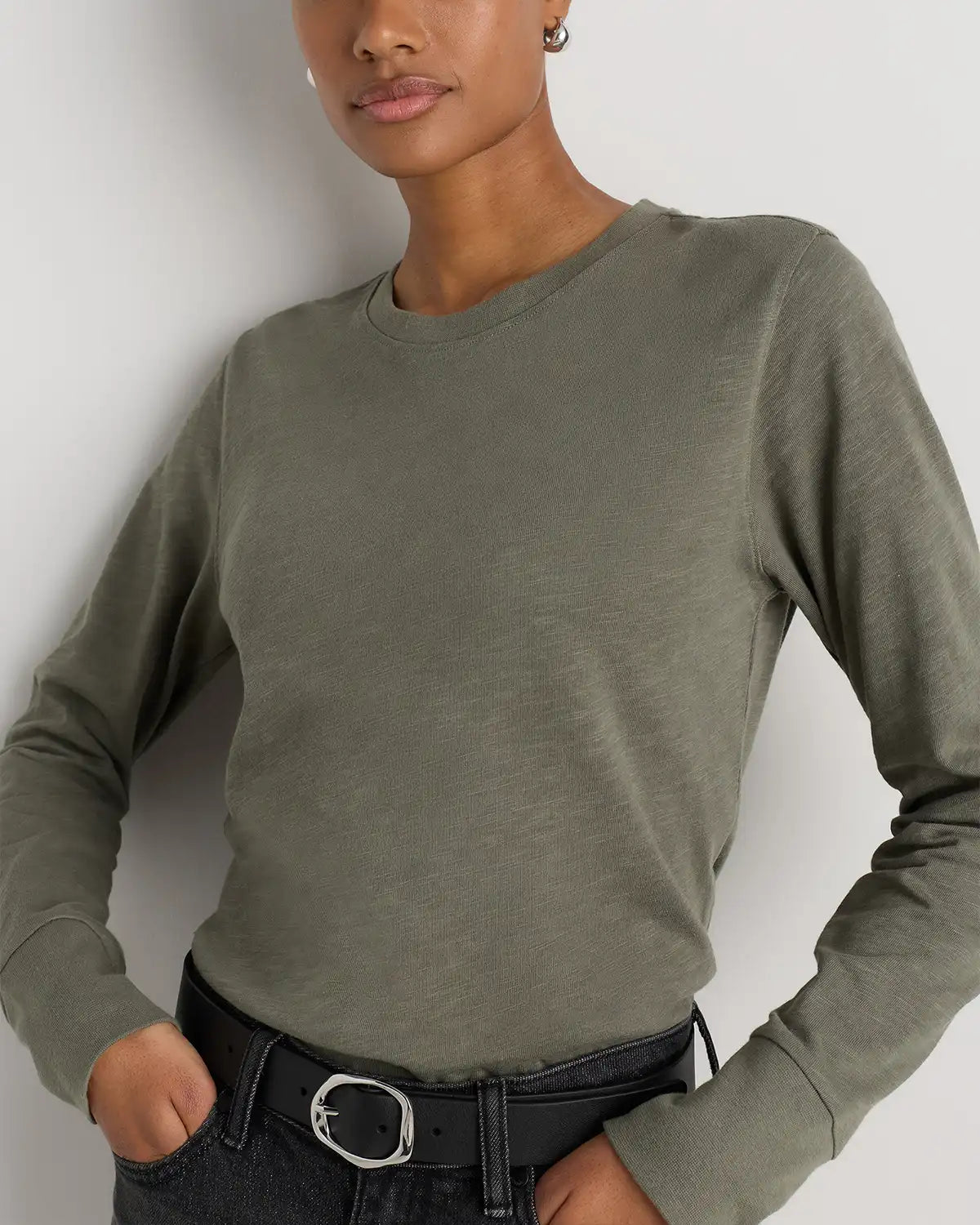 100% Organic Cotton Slub Long Sleeve Tee