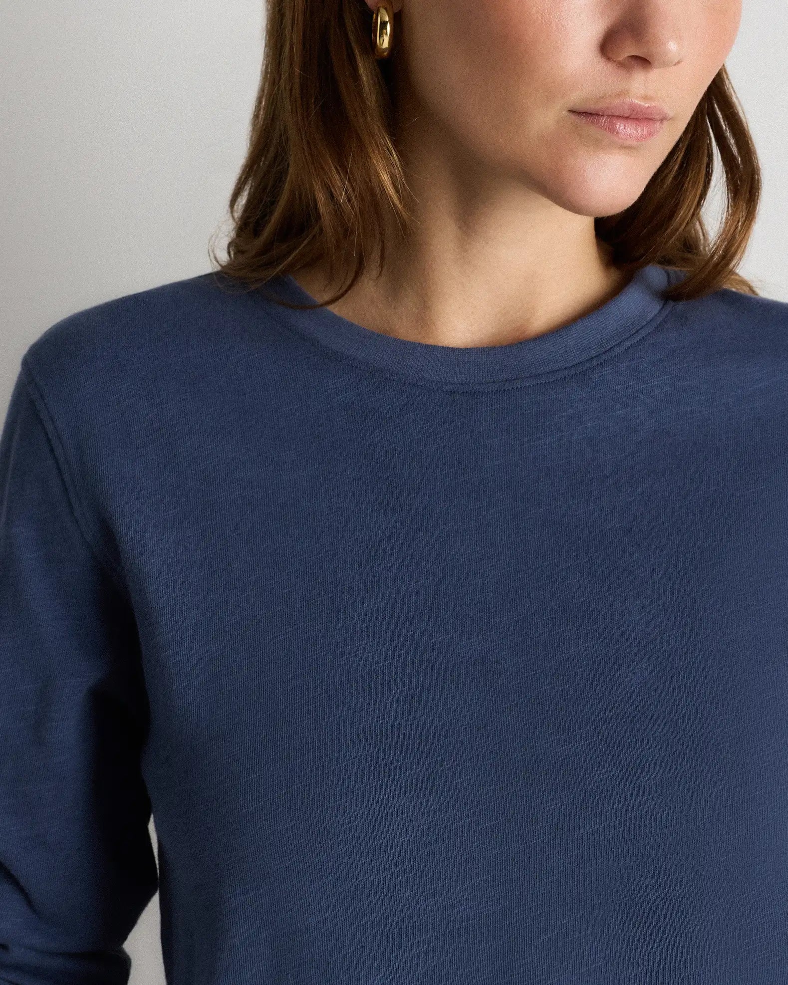 100% Organic Cotton Slub Long Sleeve Tee