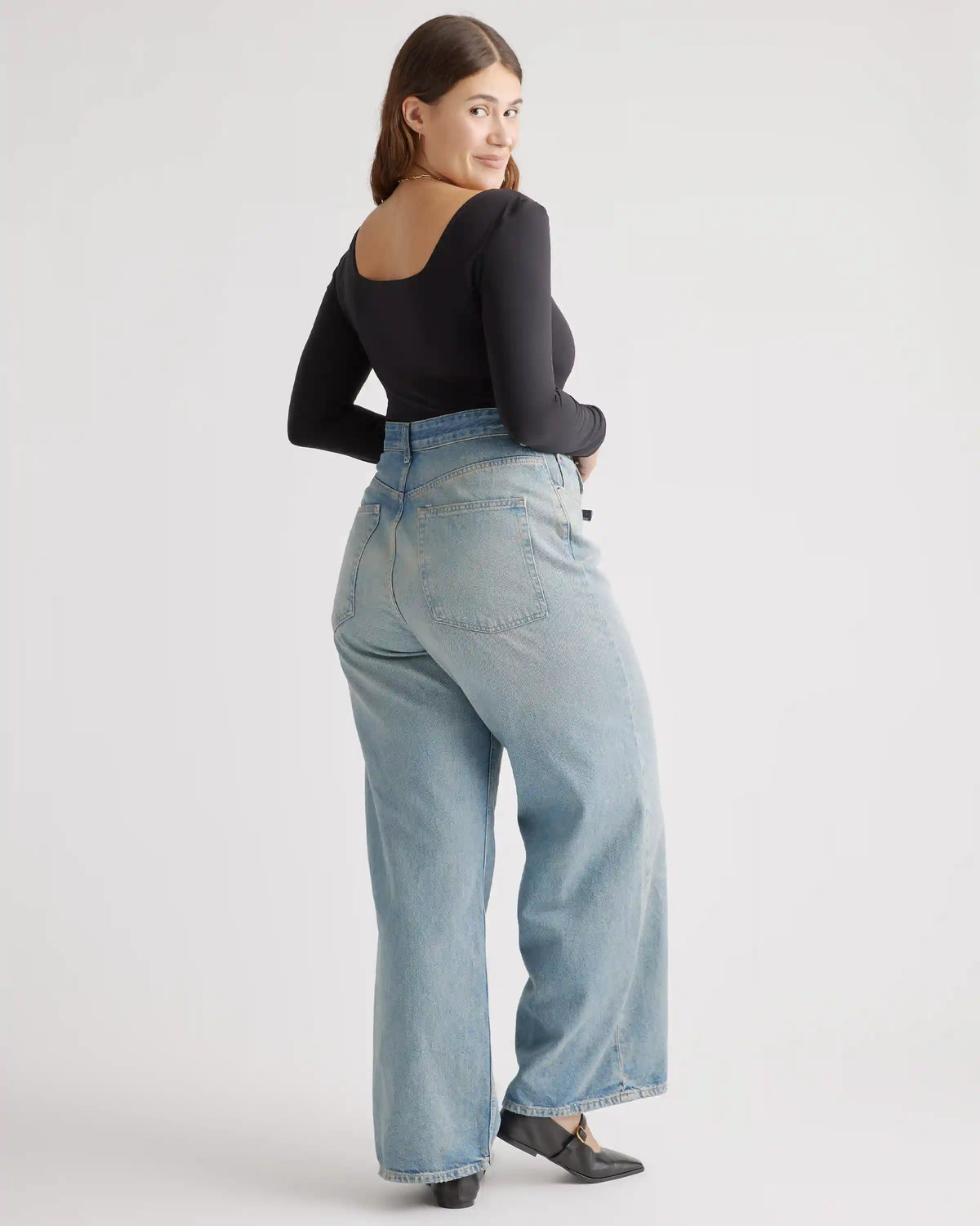 Second Skin Square Neck Long Sleeve Bodysuit