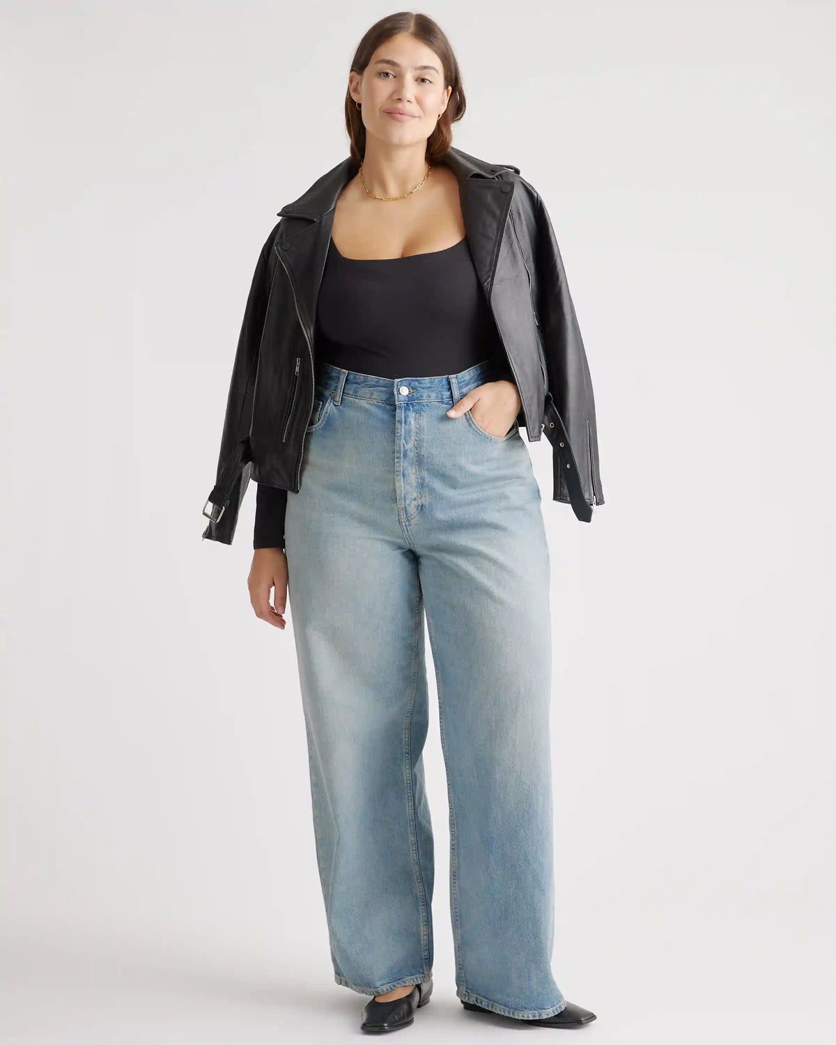 Second Skin Square Neck Long Sleeve Bodysuit