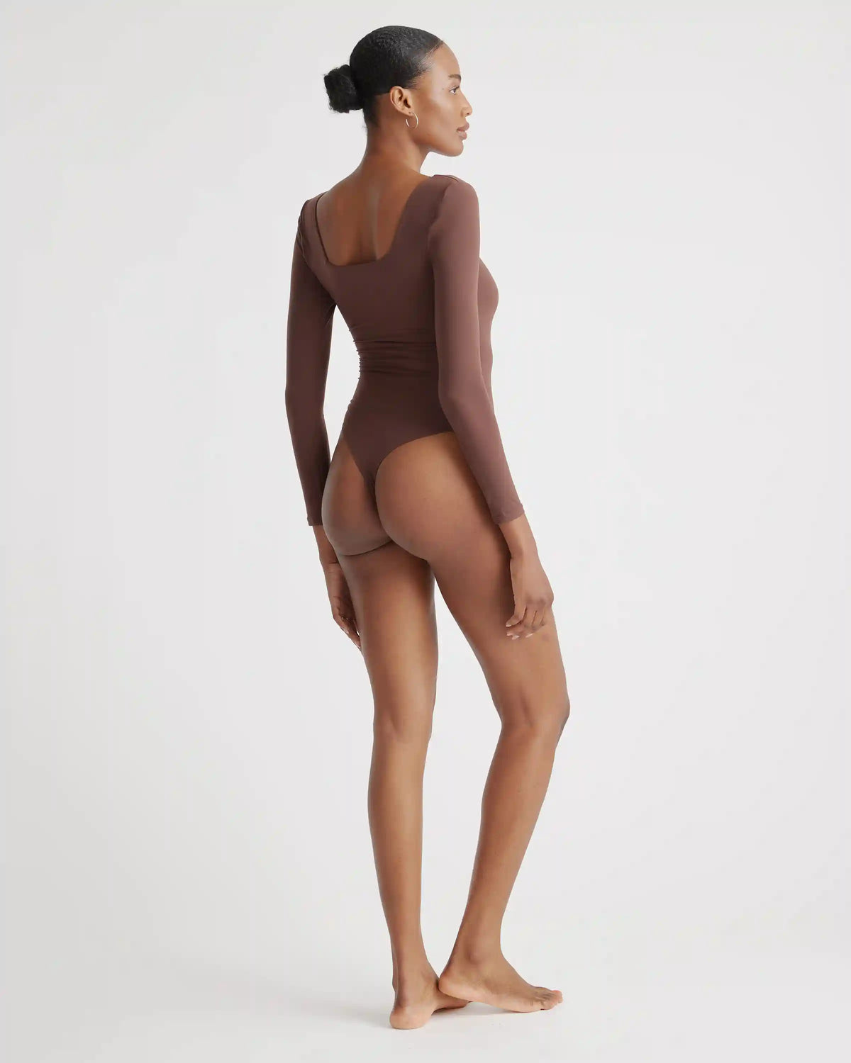 Second Skin Square Neck Long Sleeve Bodysuit